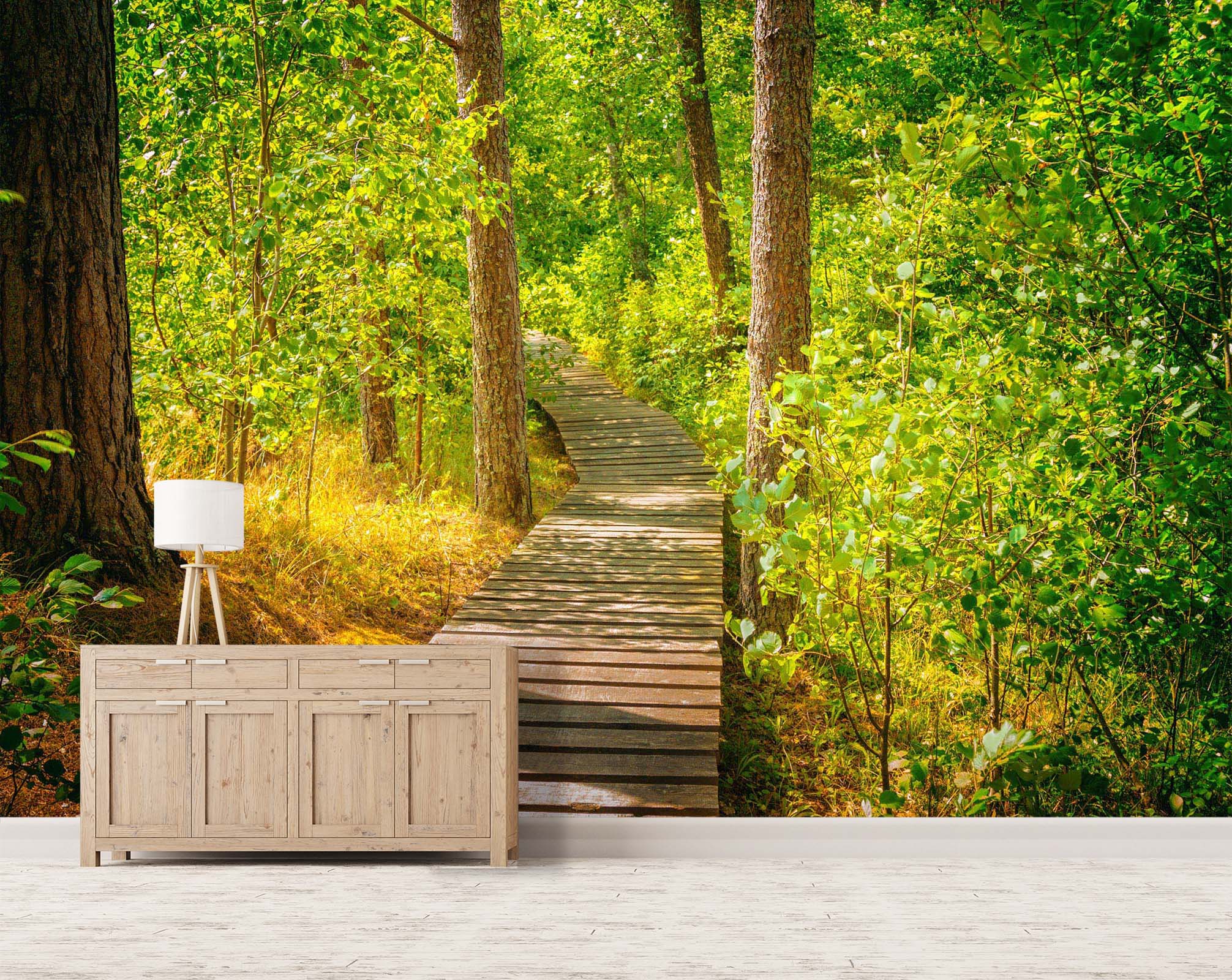 3D Forest Path 121 Wall Murals Wallpaper AJ Wallpaper 2