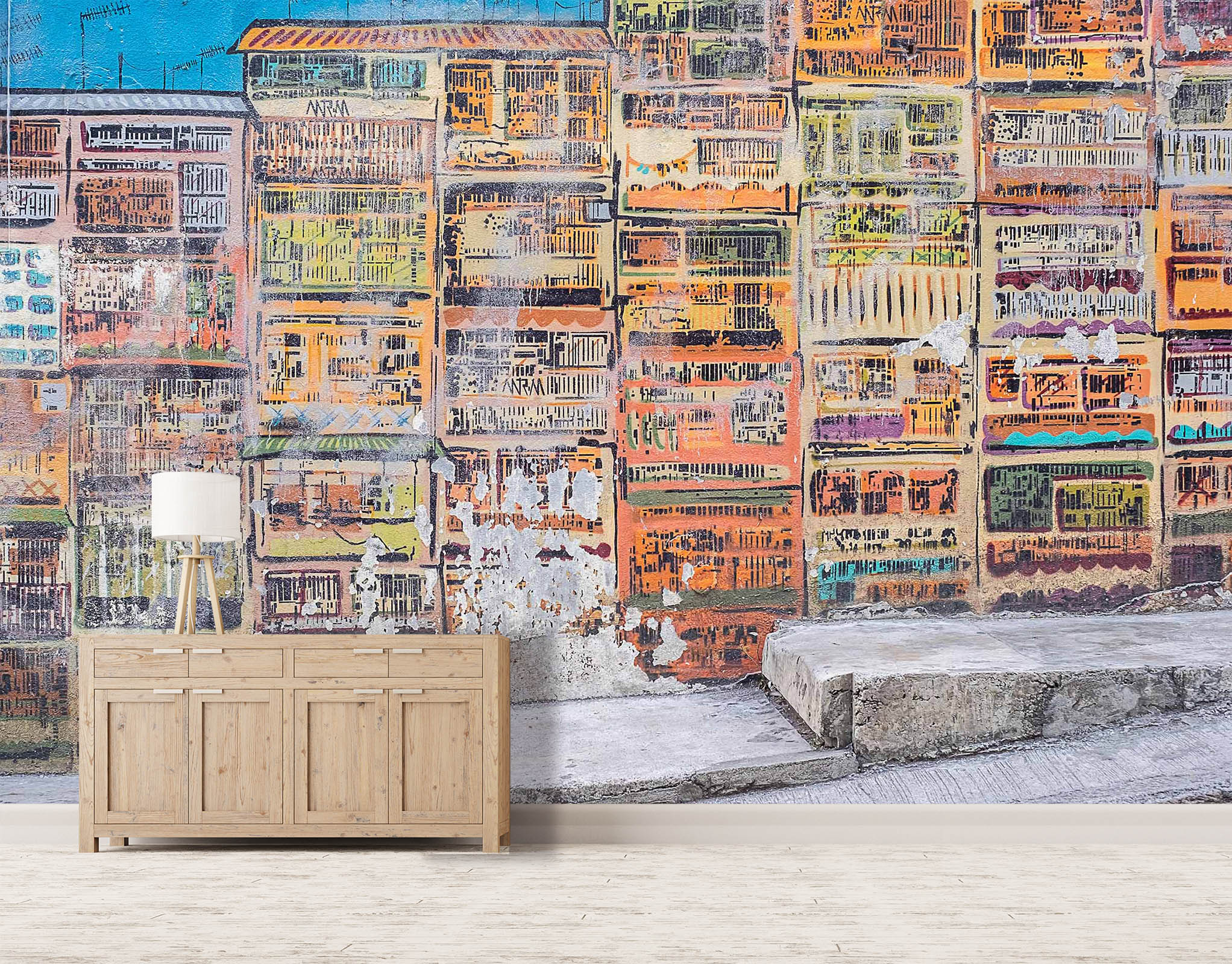 3D Shabby Poster Wall 110 Wall Murals