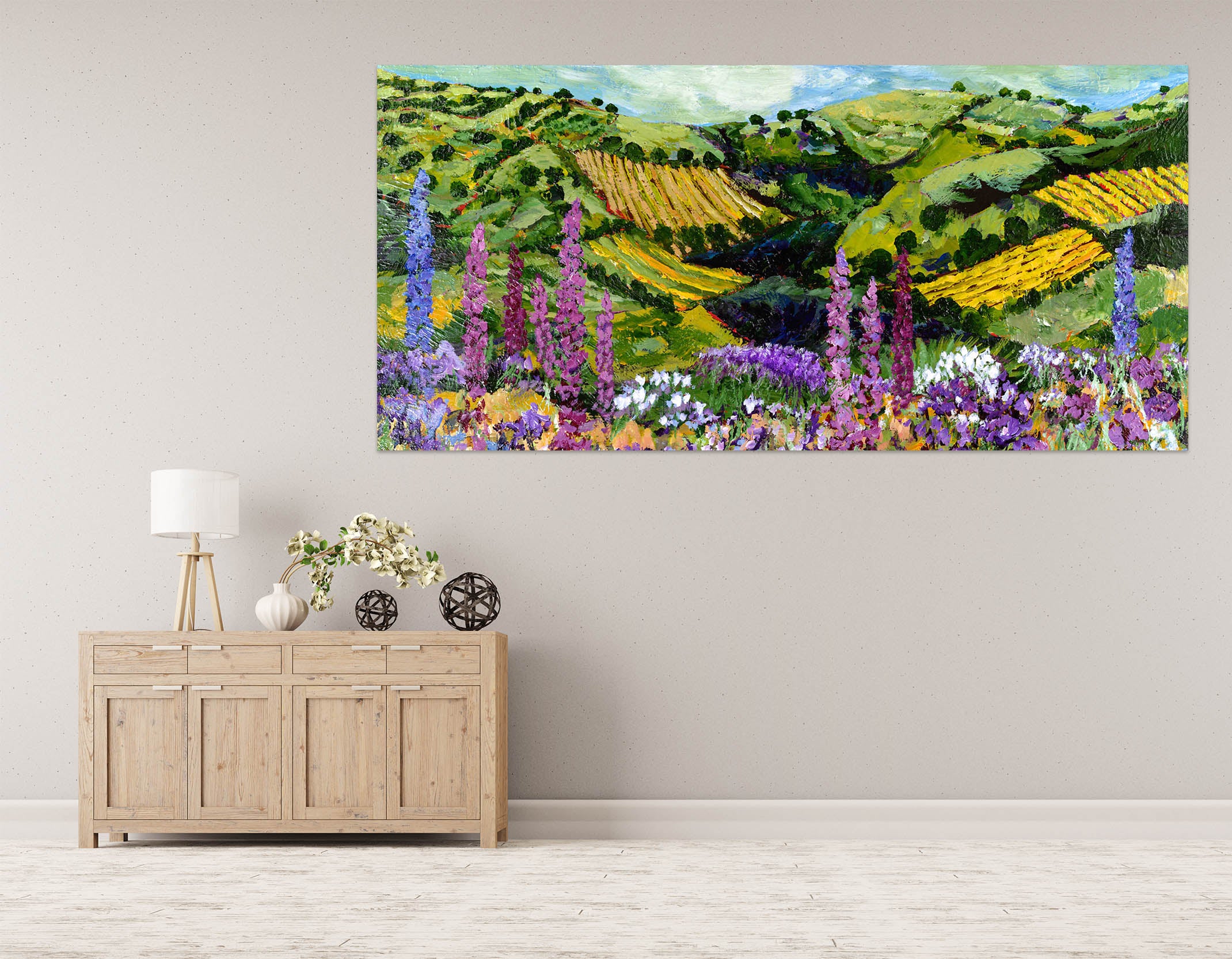 3D Terraced Field Garden 001 Allan P. Friedlander Wall Sticker
