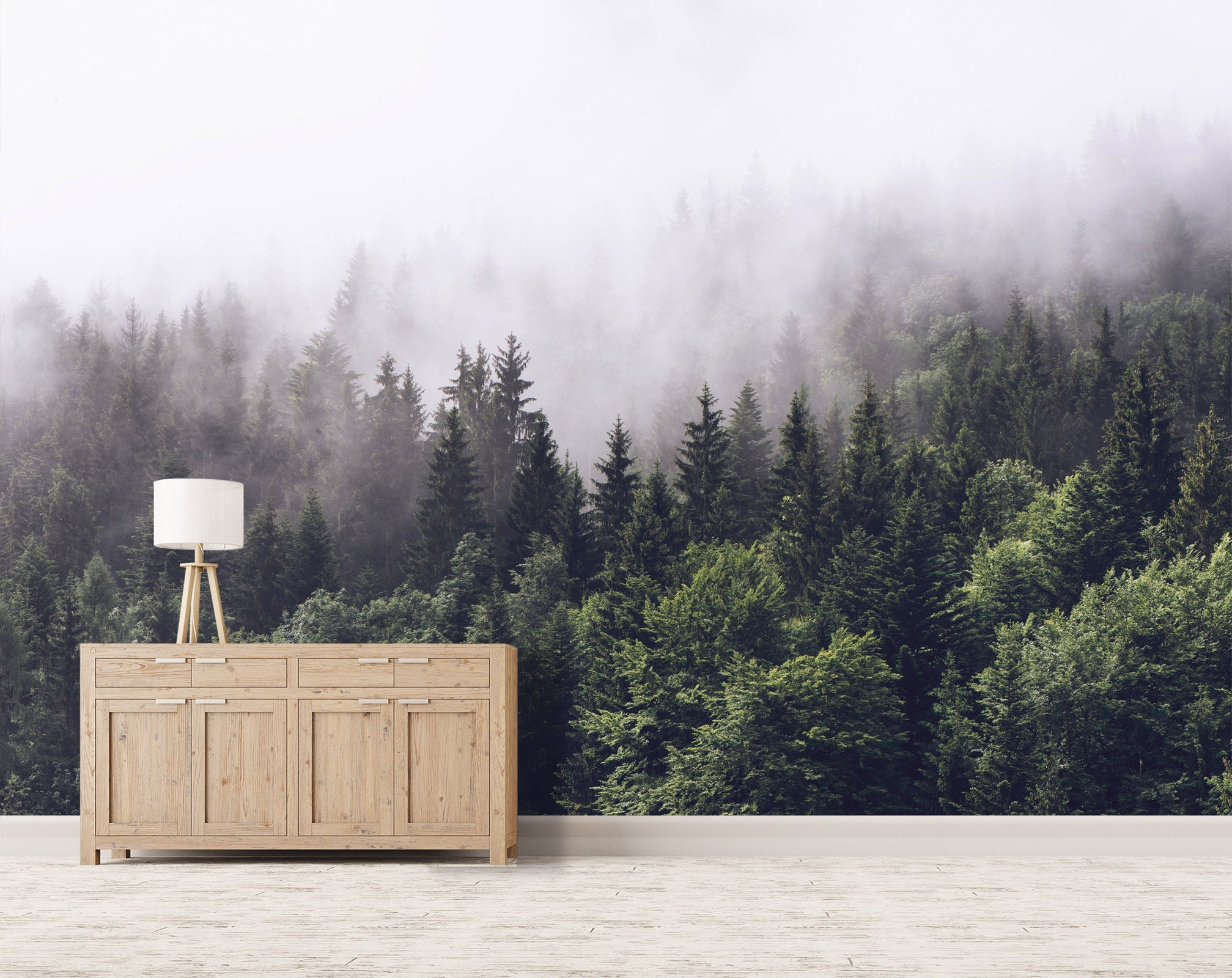 3D Forest Fog 120 Wall Murals Wallpaper AJ Wallpaper 2