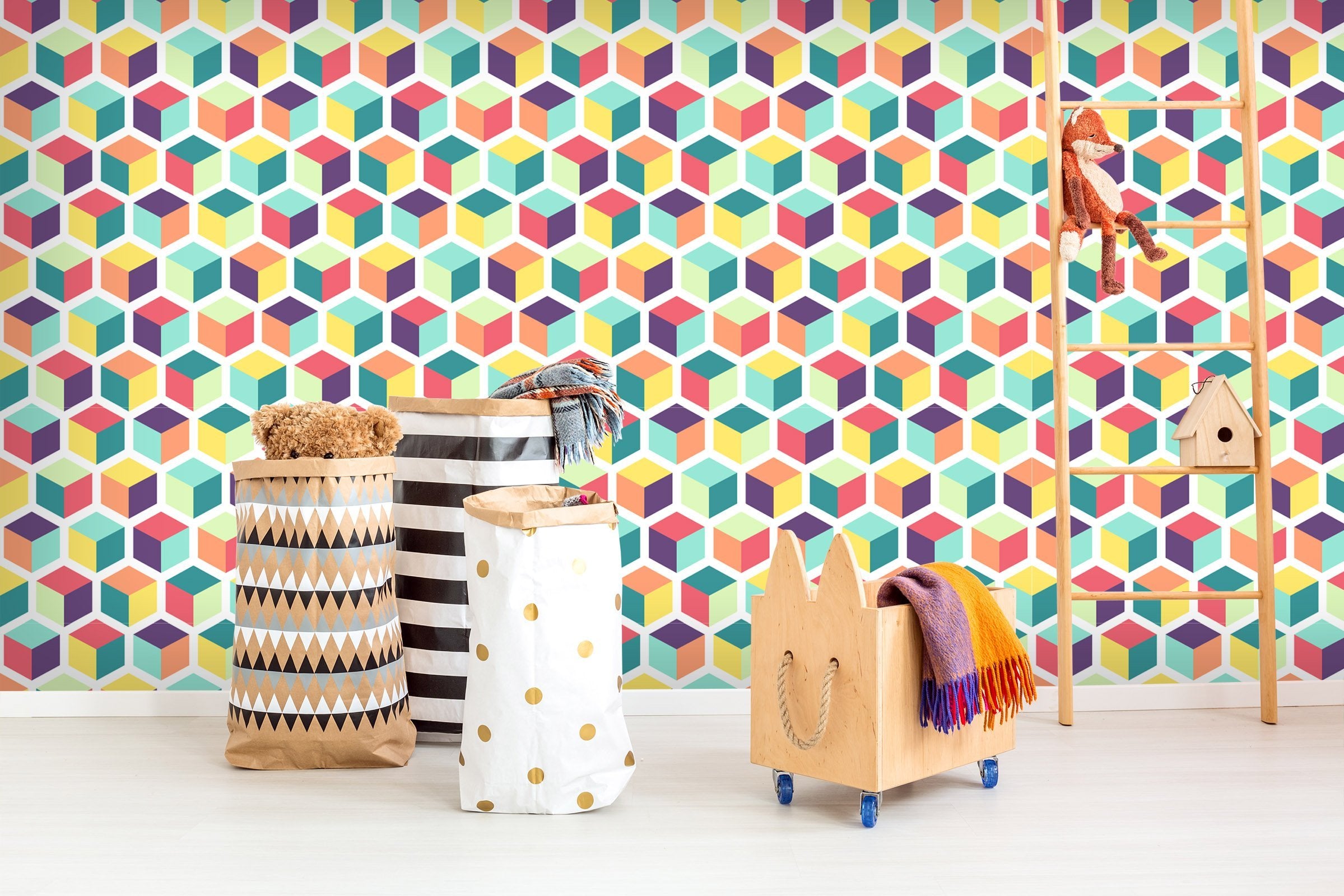 3D Colored Square 399 Wallpaper AJ Wallpaper