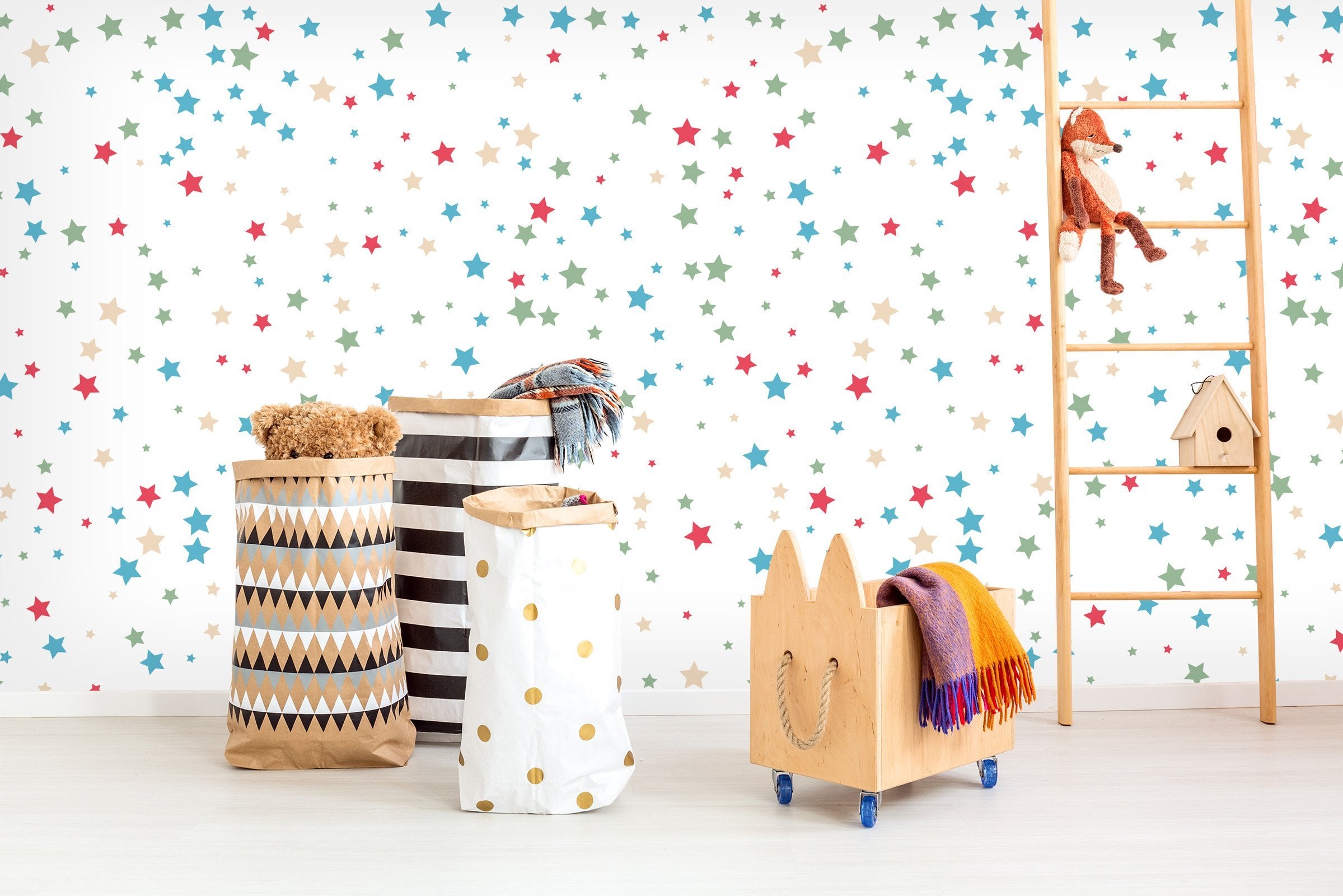 3D Colored Five-Pointed Star 303 Wallpaper AJ Wallpaper