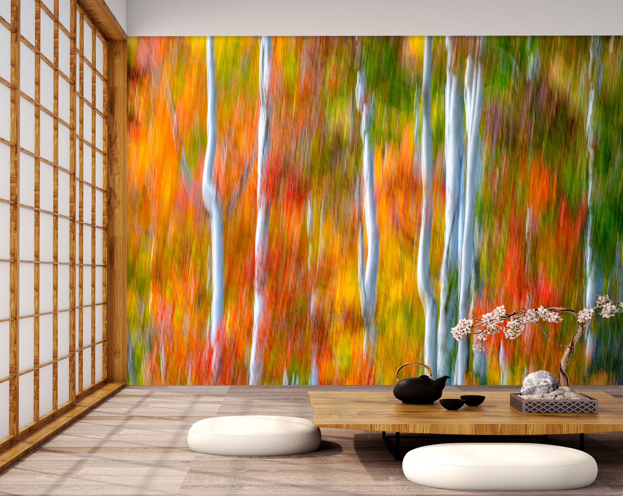 3D Orange Reflection 1437 Marco Carmassi Wall Mural Wall Murals