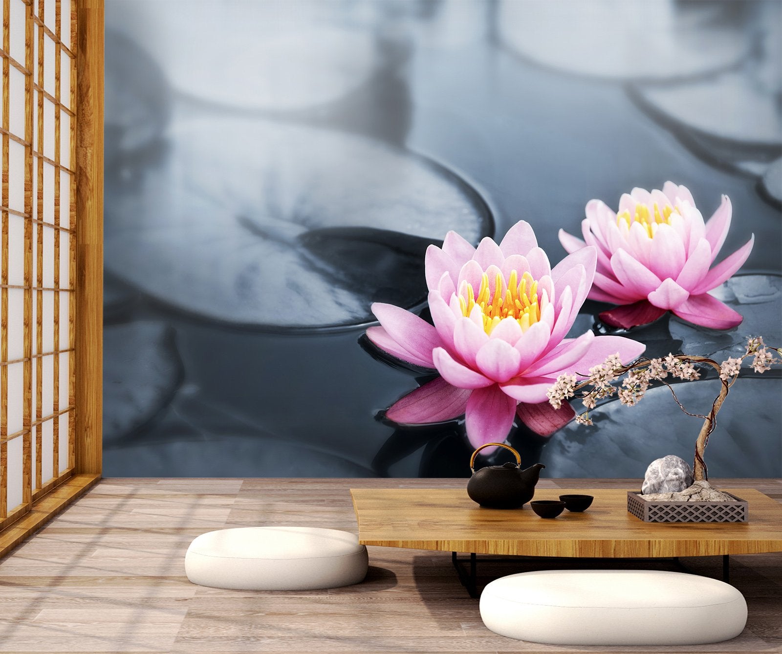 3D Beautiful Lotus 137 Wall Murals Wallpaper AJ Wallpaper 2