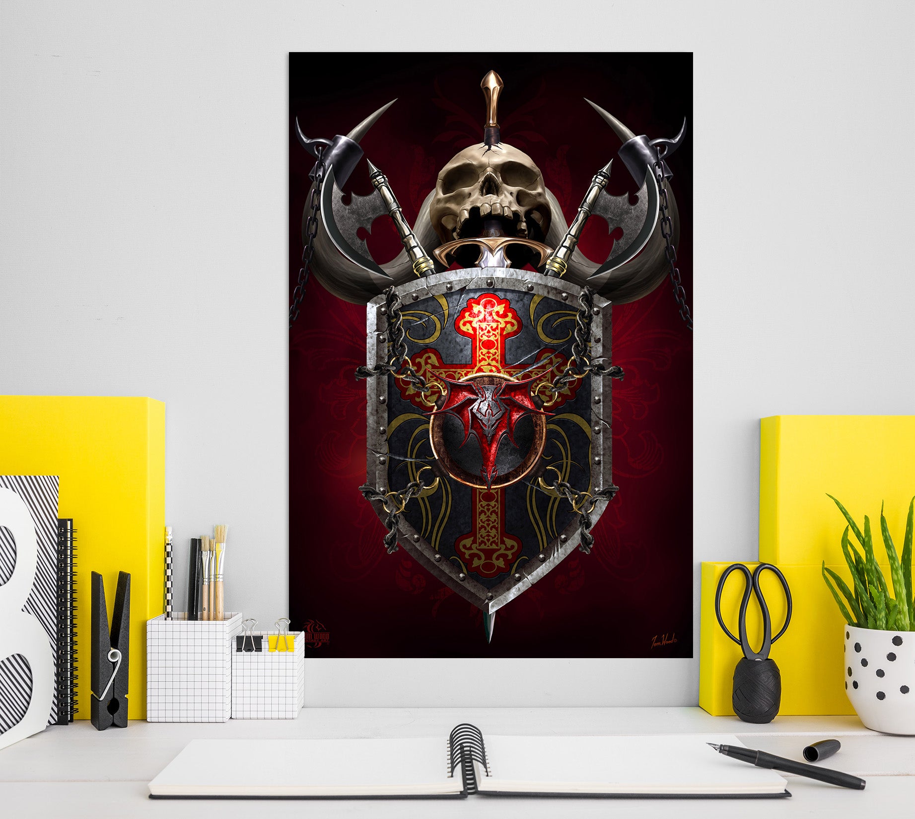 3D Metal Armor Skeleton 5133 Tom Wood Wall Sticker
