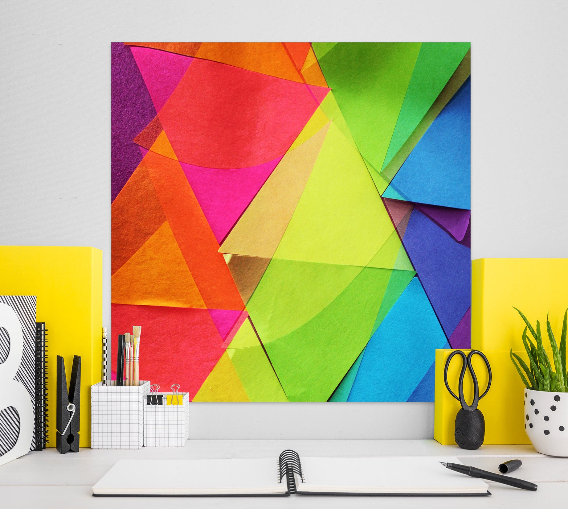 3D Colored Triangle 71121 Shandra Smith Wall Sticker