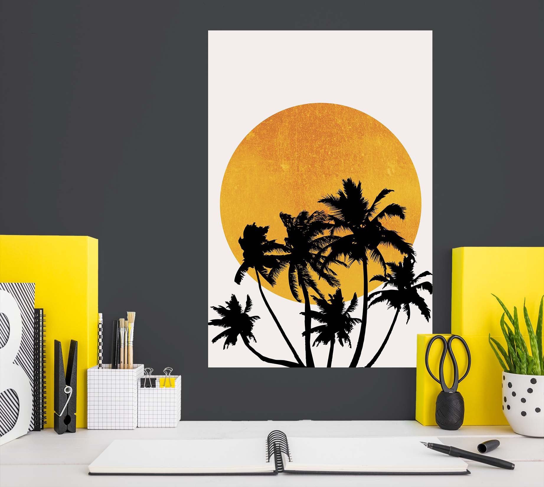 3D Sun Coconut 183 Boris Draschoff Wall Sticker