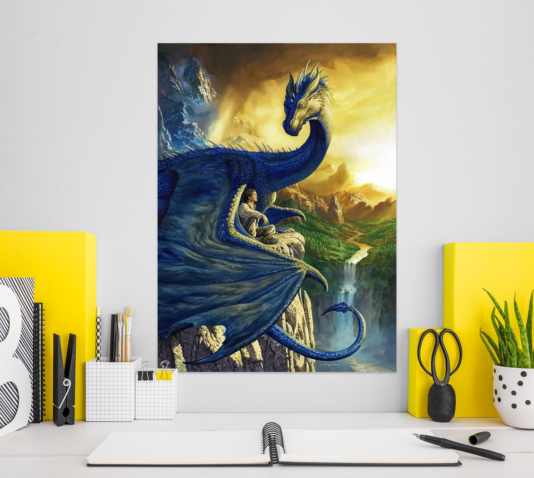 3D Big Dragon 8138 Ciruelo Wall Sticker