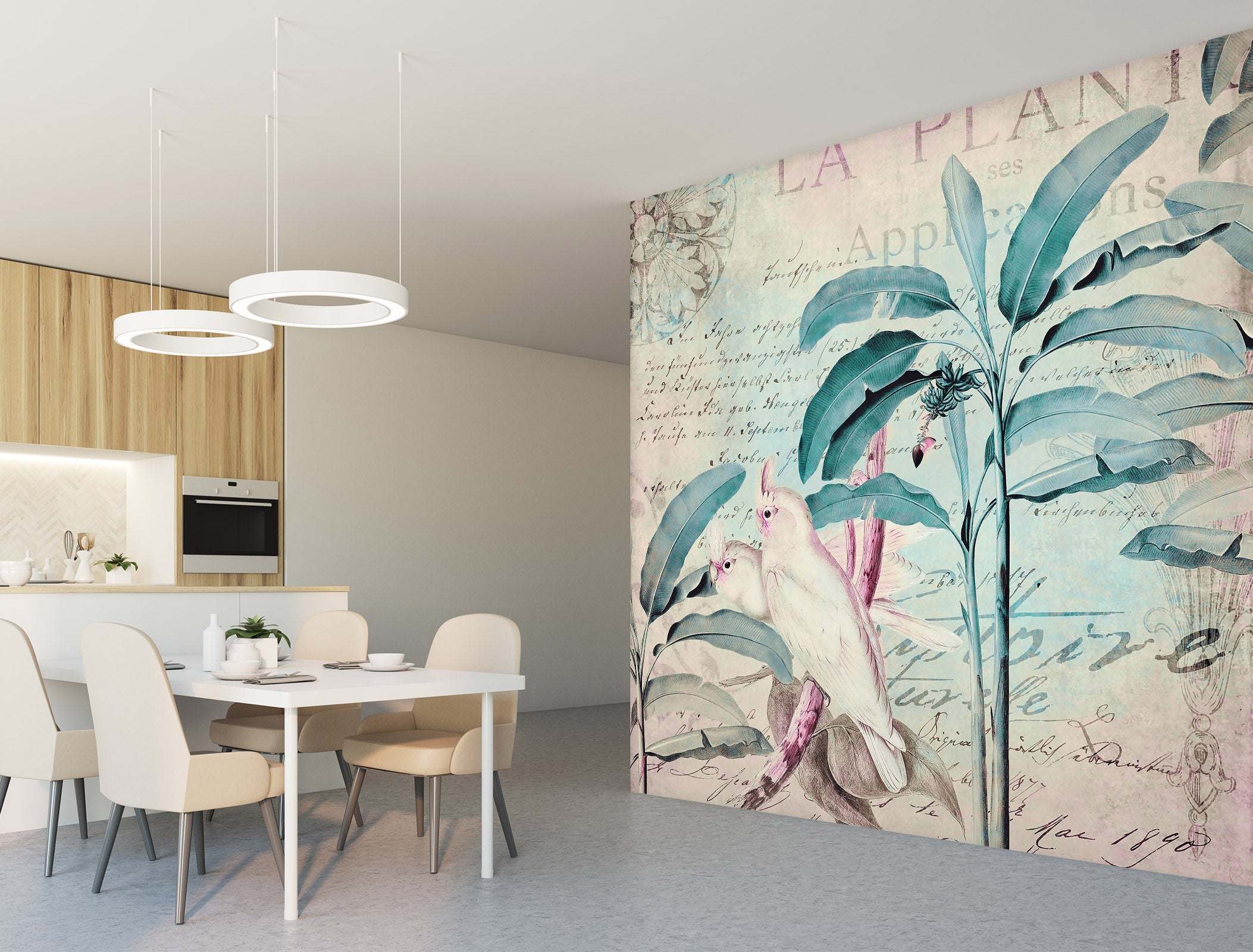 3D White Bird 1424 Andrea haase Wall Mural Wall Murals