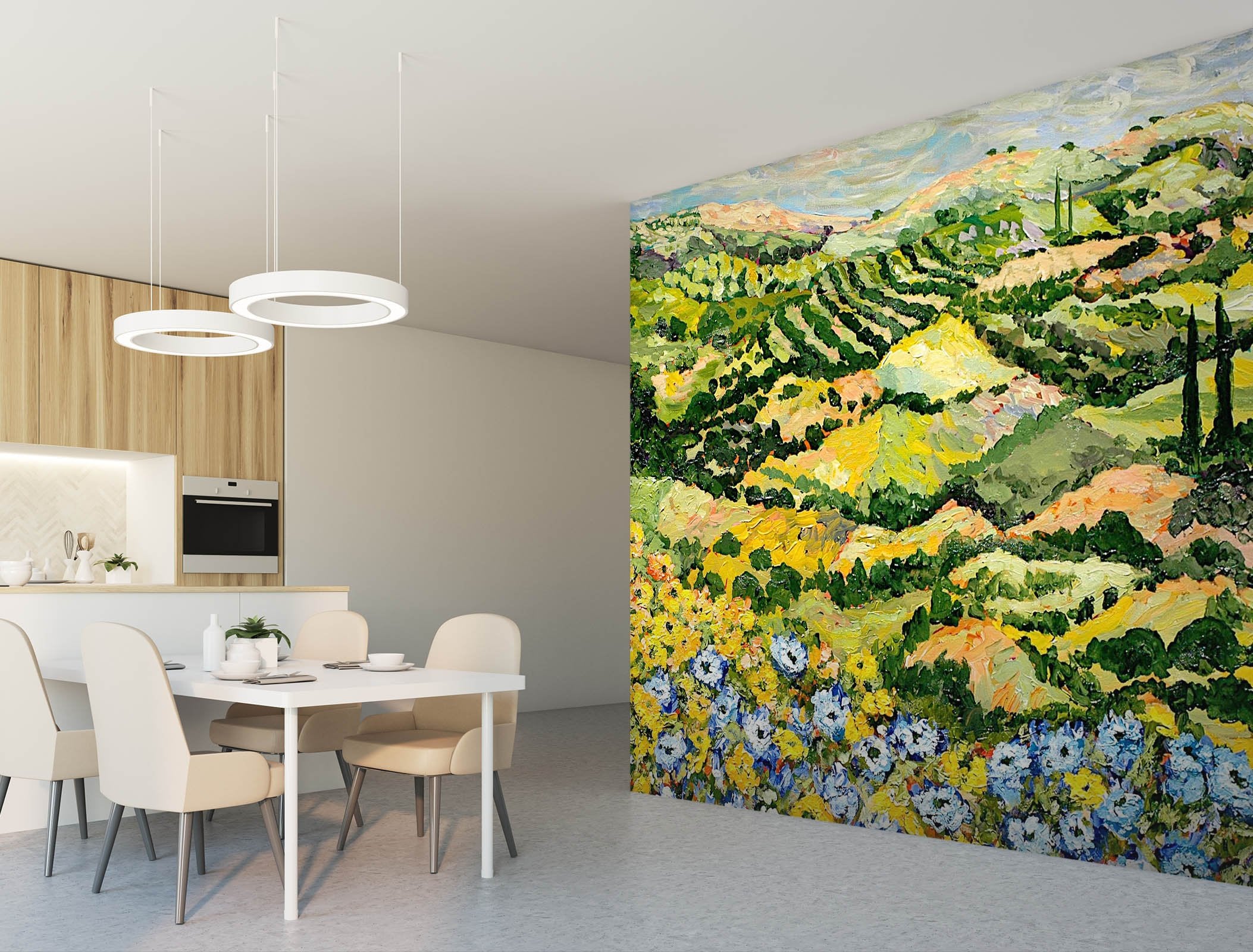 3D Blue And Yellow 103 Allan P. Friedlander Wall Mural Wall Murals Wallpaper AJ Wallpaper 2