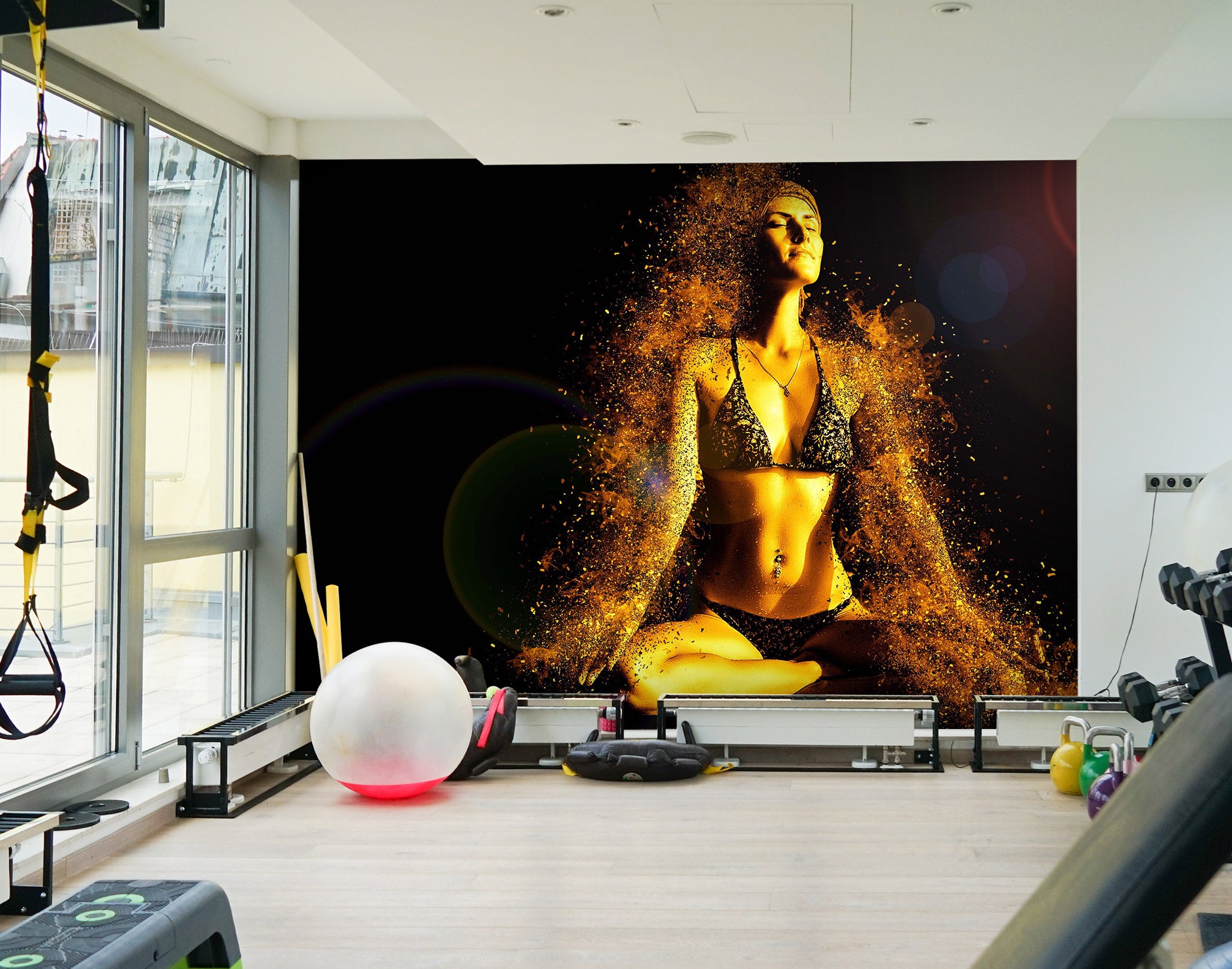 3D Yoga Girl 320 Wall Murals
