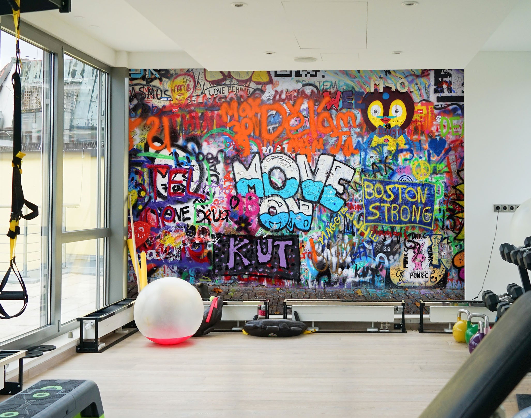 3D Colored Letters 066 Wall Murals Wallpaper AJ Wallpaper 2