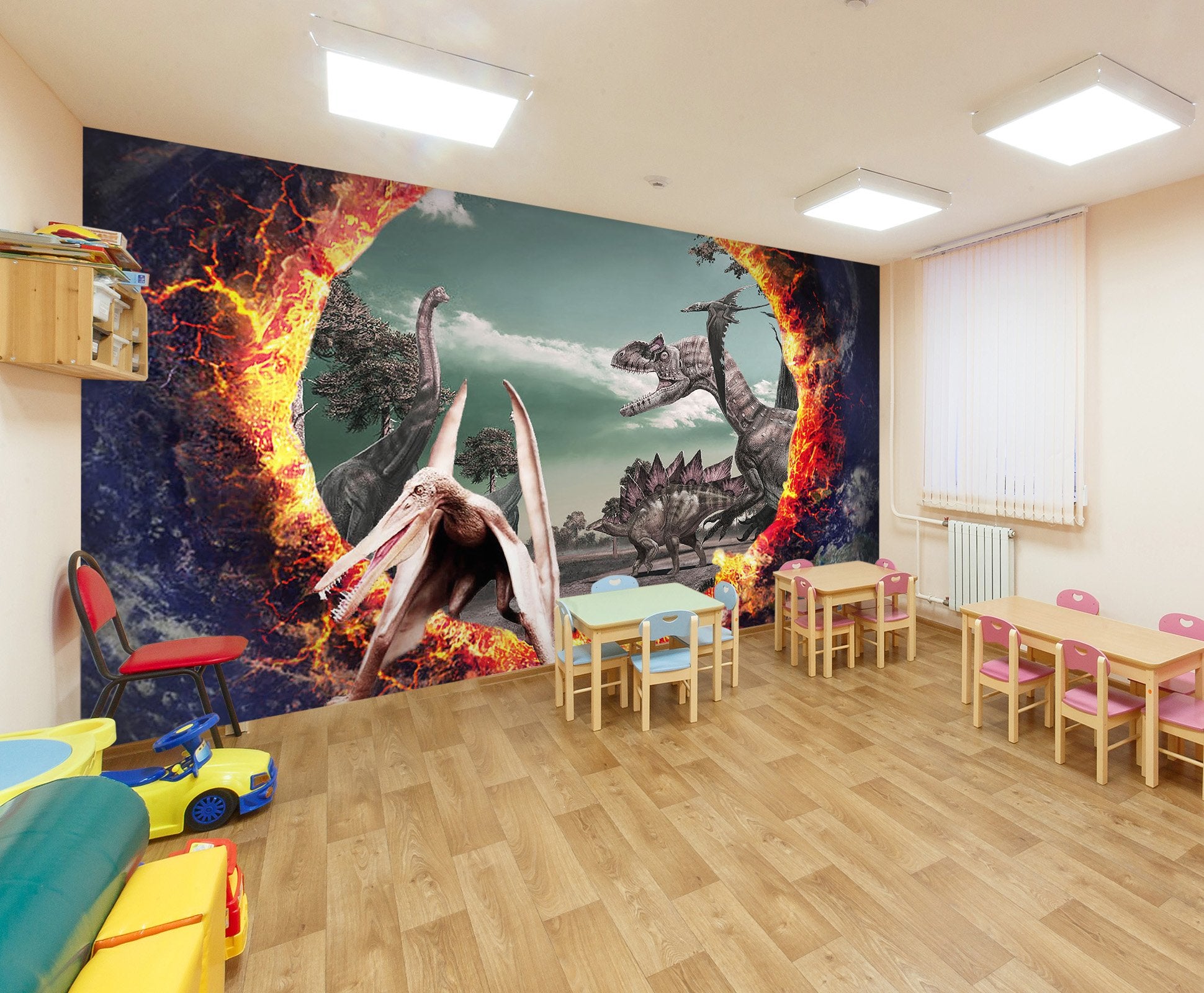 3D Cartoon dinosaur 19 Wall Murals Wallpaper AJ Wallpaper 2