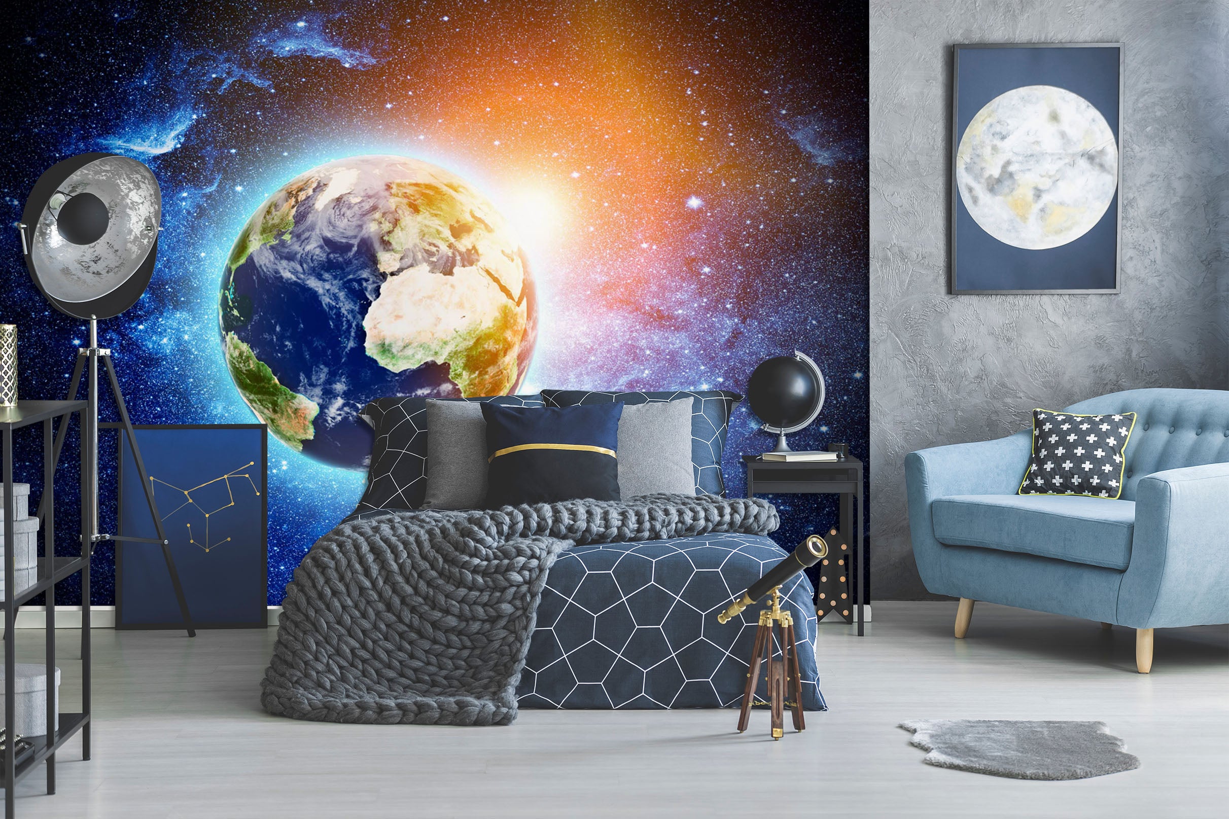 3D Planet Moon 1697 Wall Murals