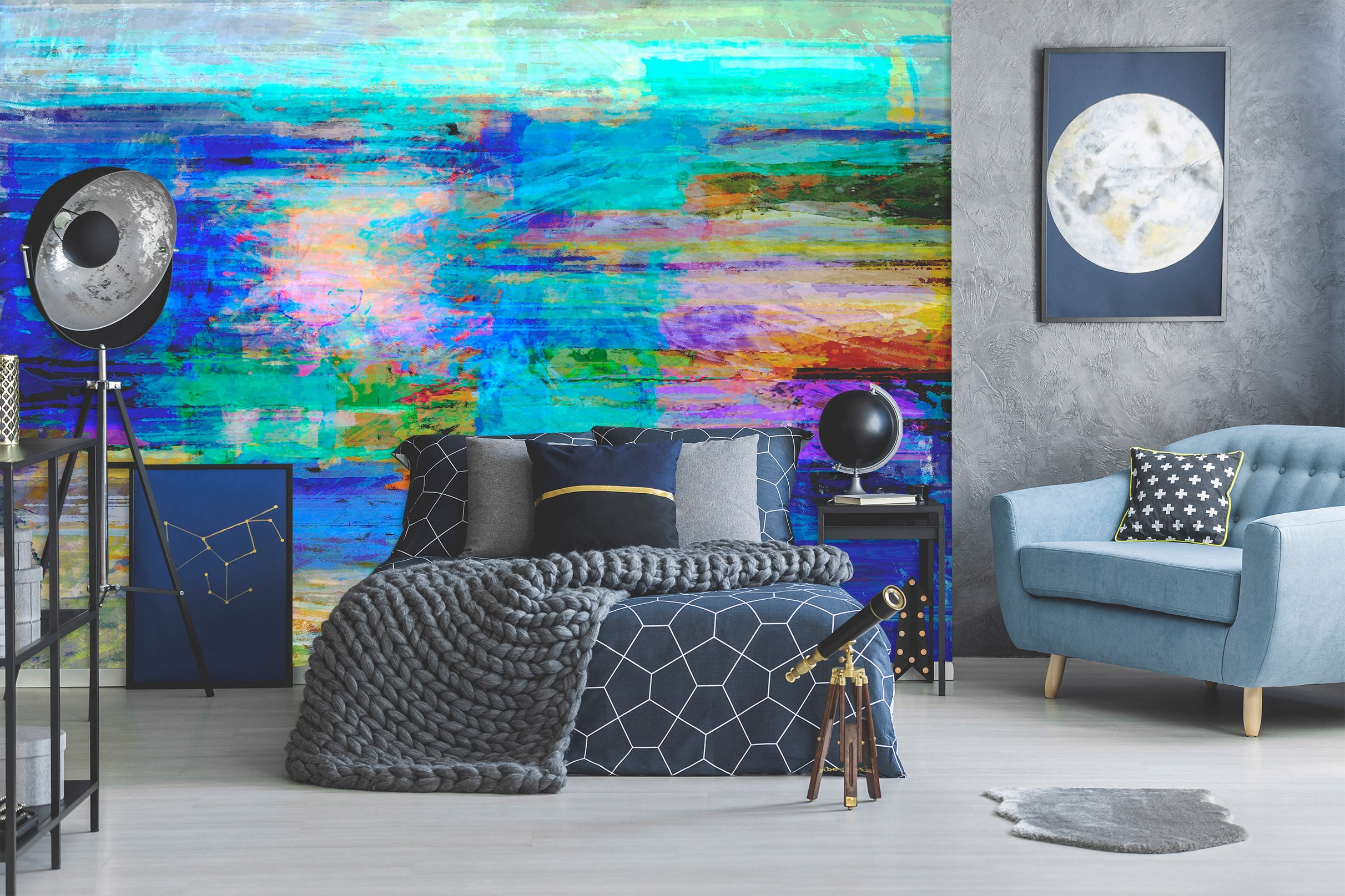 3D Blue Sea 1509 Michael Tienhaara Wall Mural Wall Murals