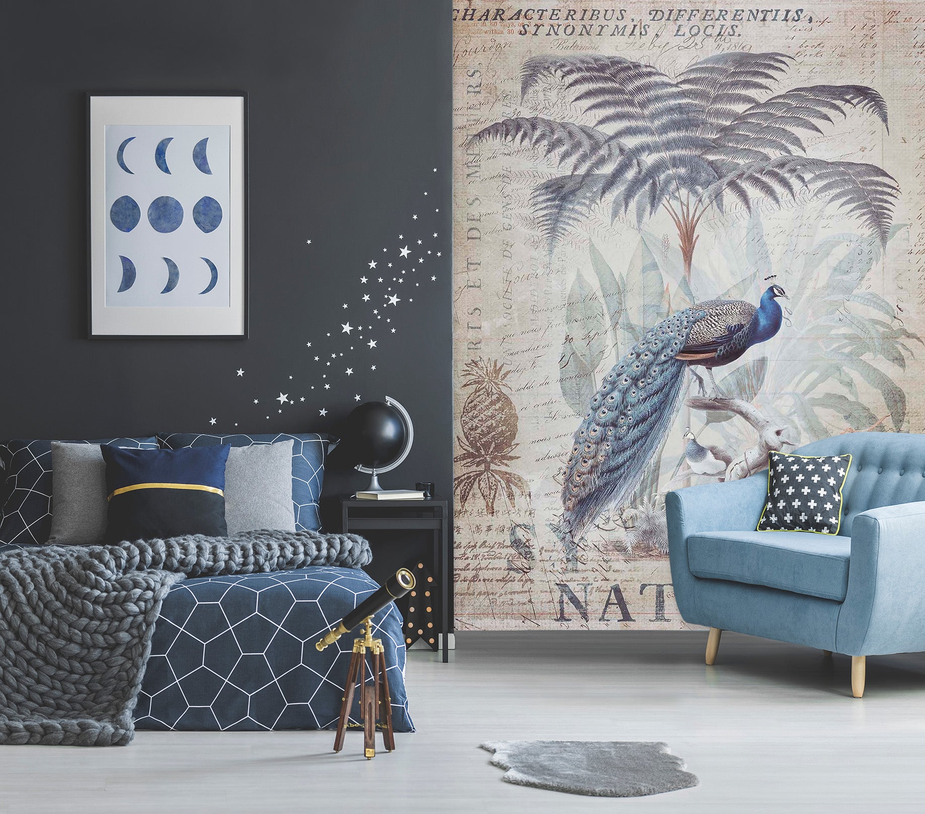 3D Forest Peacock 1029 Andrea haase Wall Mural Wall Murals