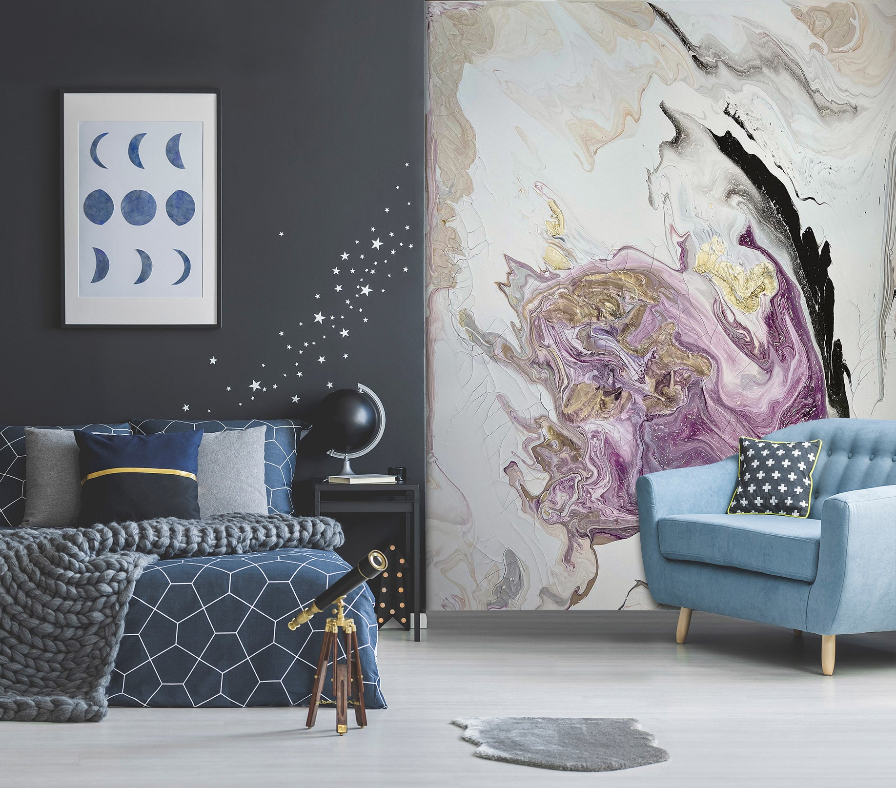 3D Purple Texture 3116 Skromova Marina Wall Mural Wall Murals