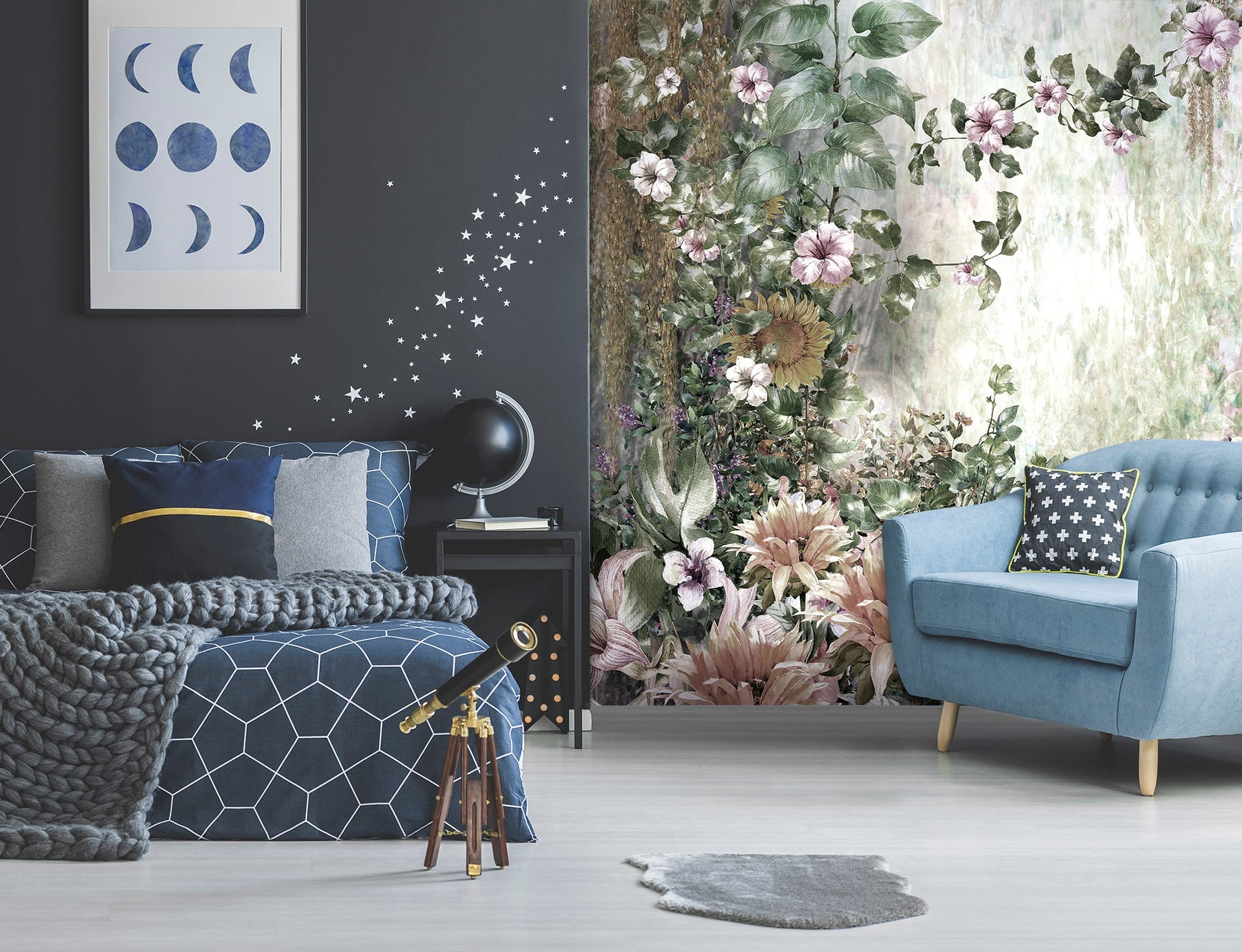 3D Peony Sunflower 162 Wall Murals Wallpaper AJ Wallpaper