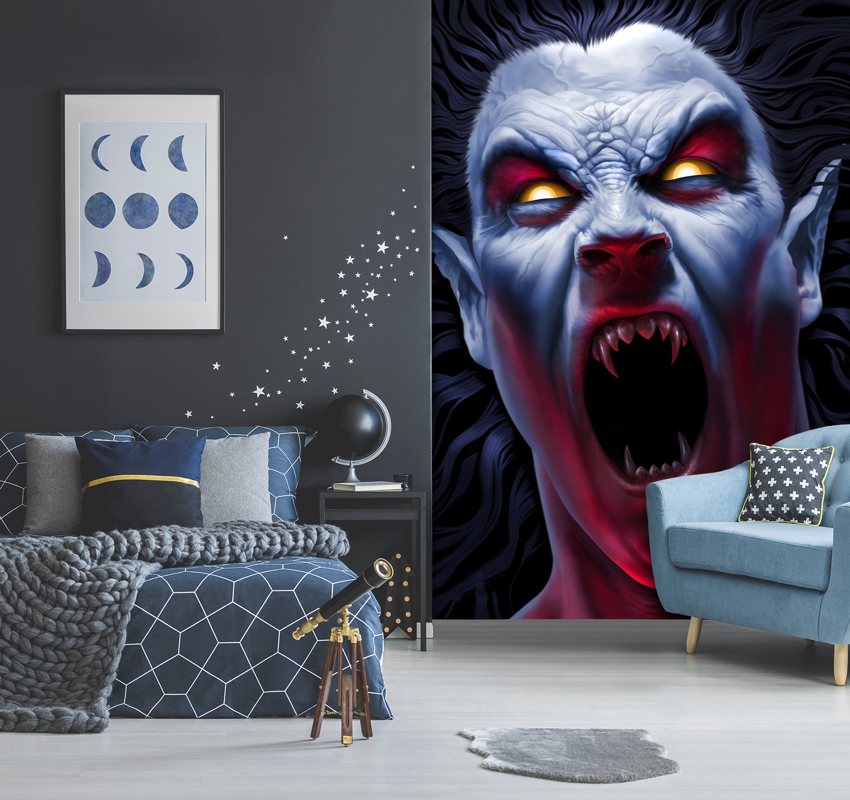 3D Monster Man 5029 Tom Wood Wall Mural Wall Murals