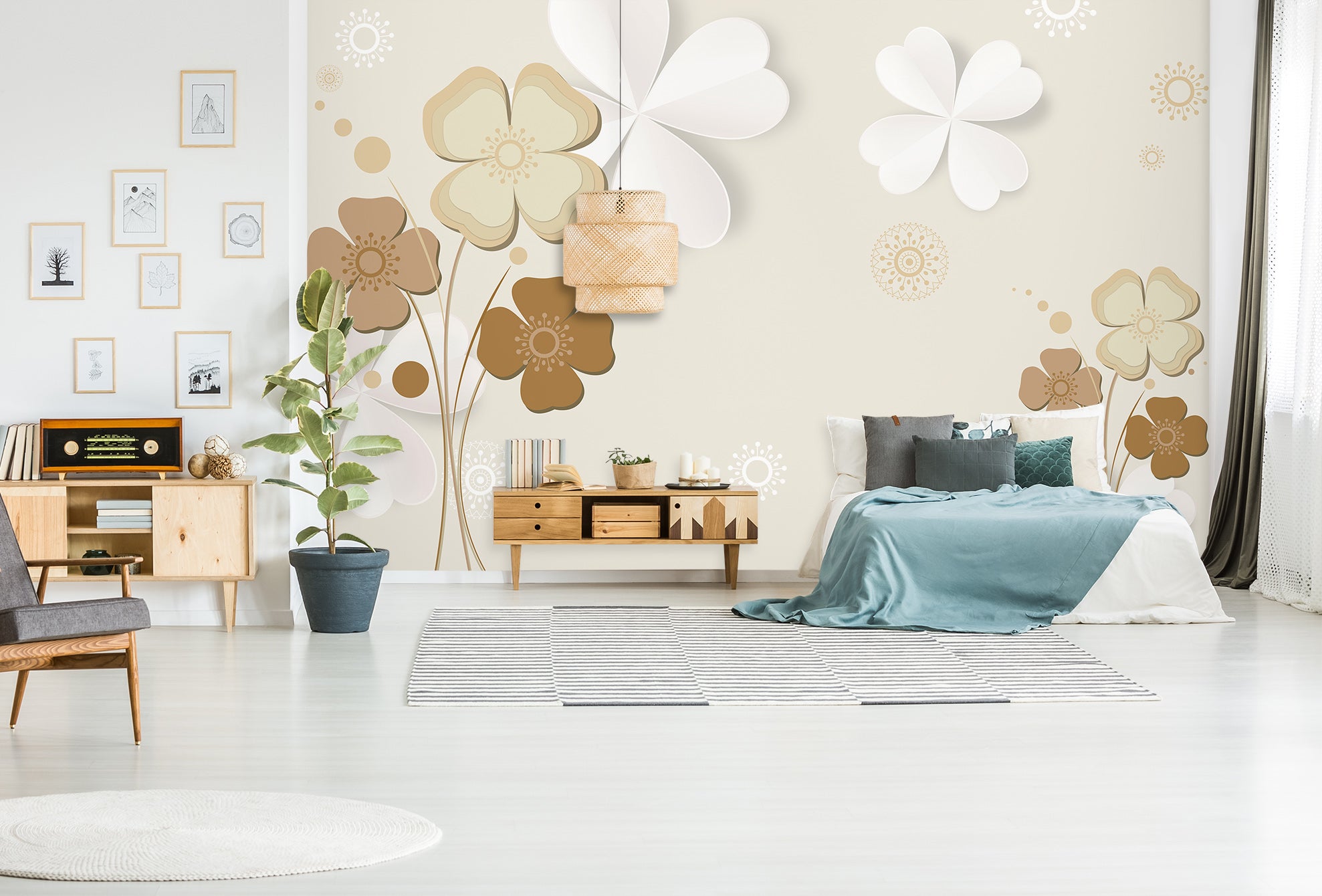 3D Origami Flowers 1522 Wall Murals