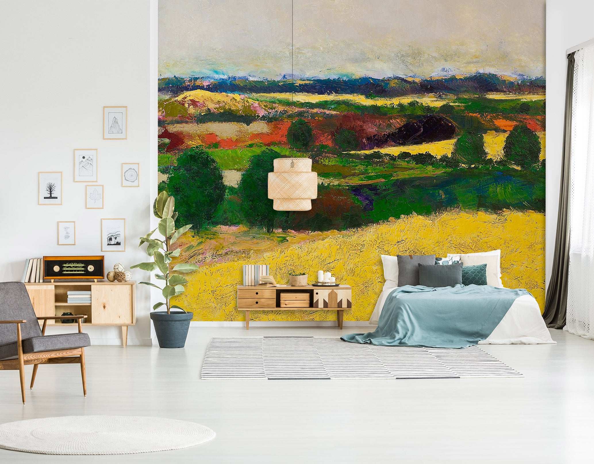 3D Golden Field 158 Allan P. Friedlander Wall Mural Wall Murals