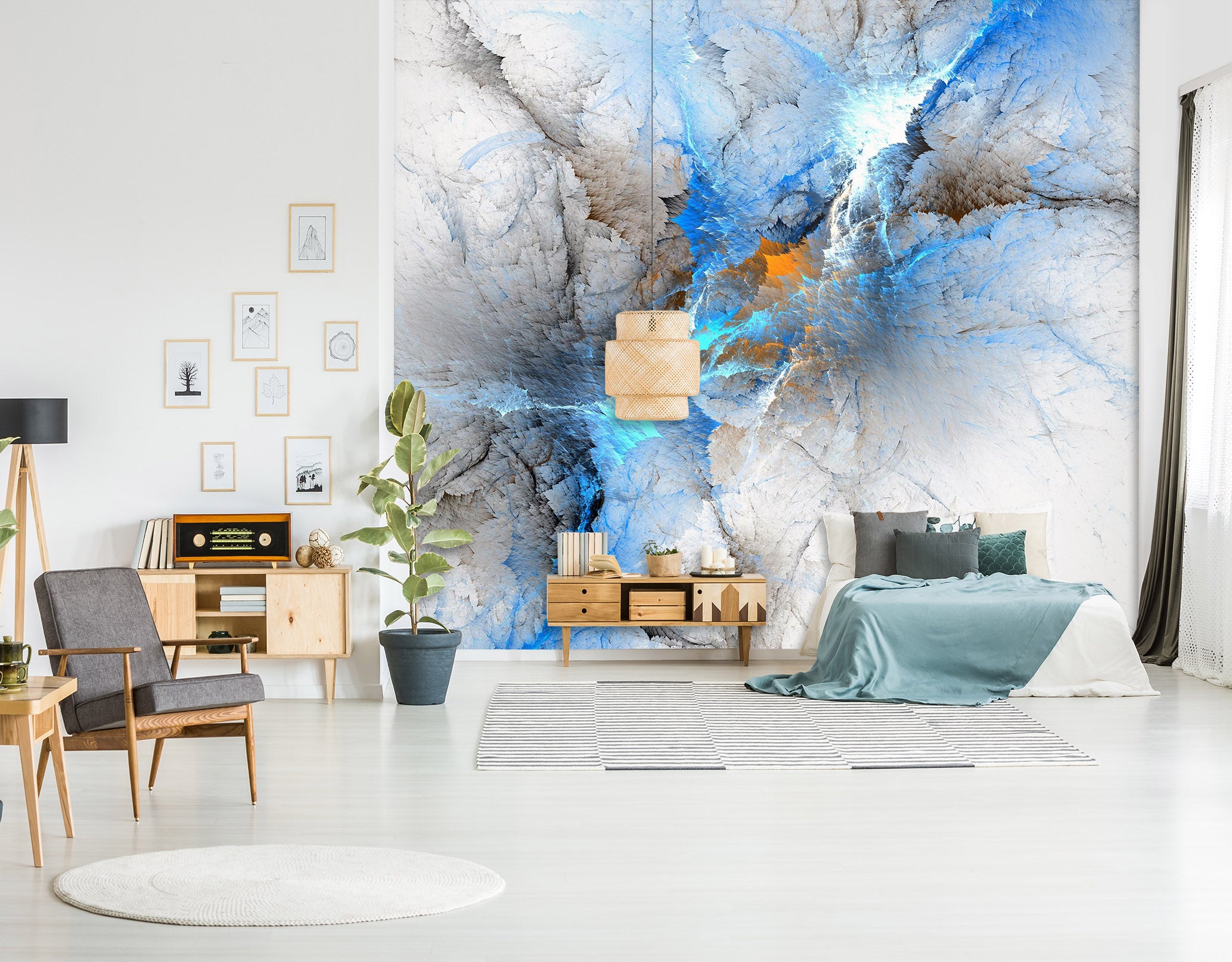 3D Texture Blue 1661 Wall Murals