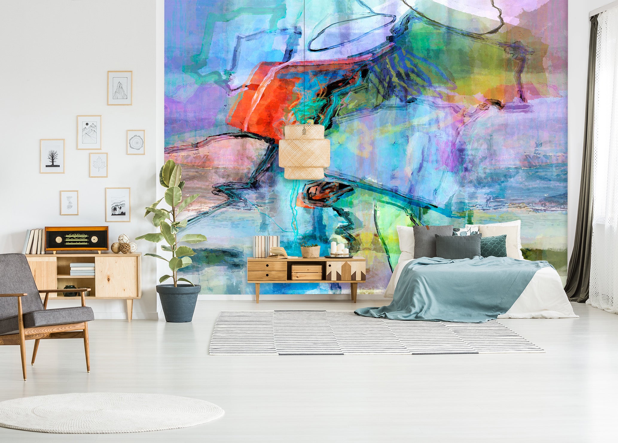 3D Abstract River 1519 Michael Tienhaara Wall Mural Wall Murals