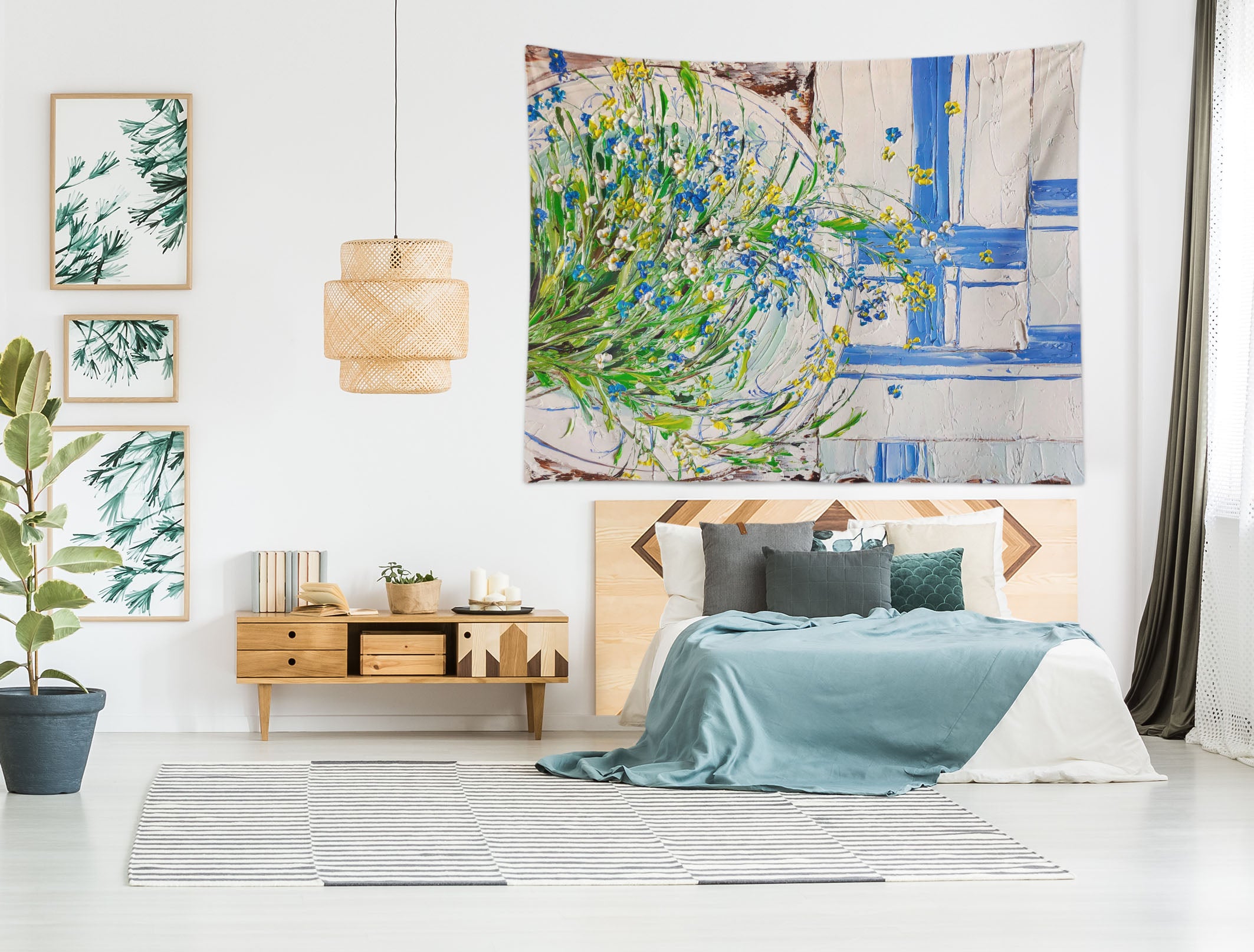 3D Yellow Flower 3723 Skromova Marina Tapestry Hanging Cloth Hang