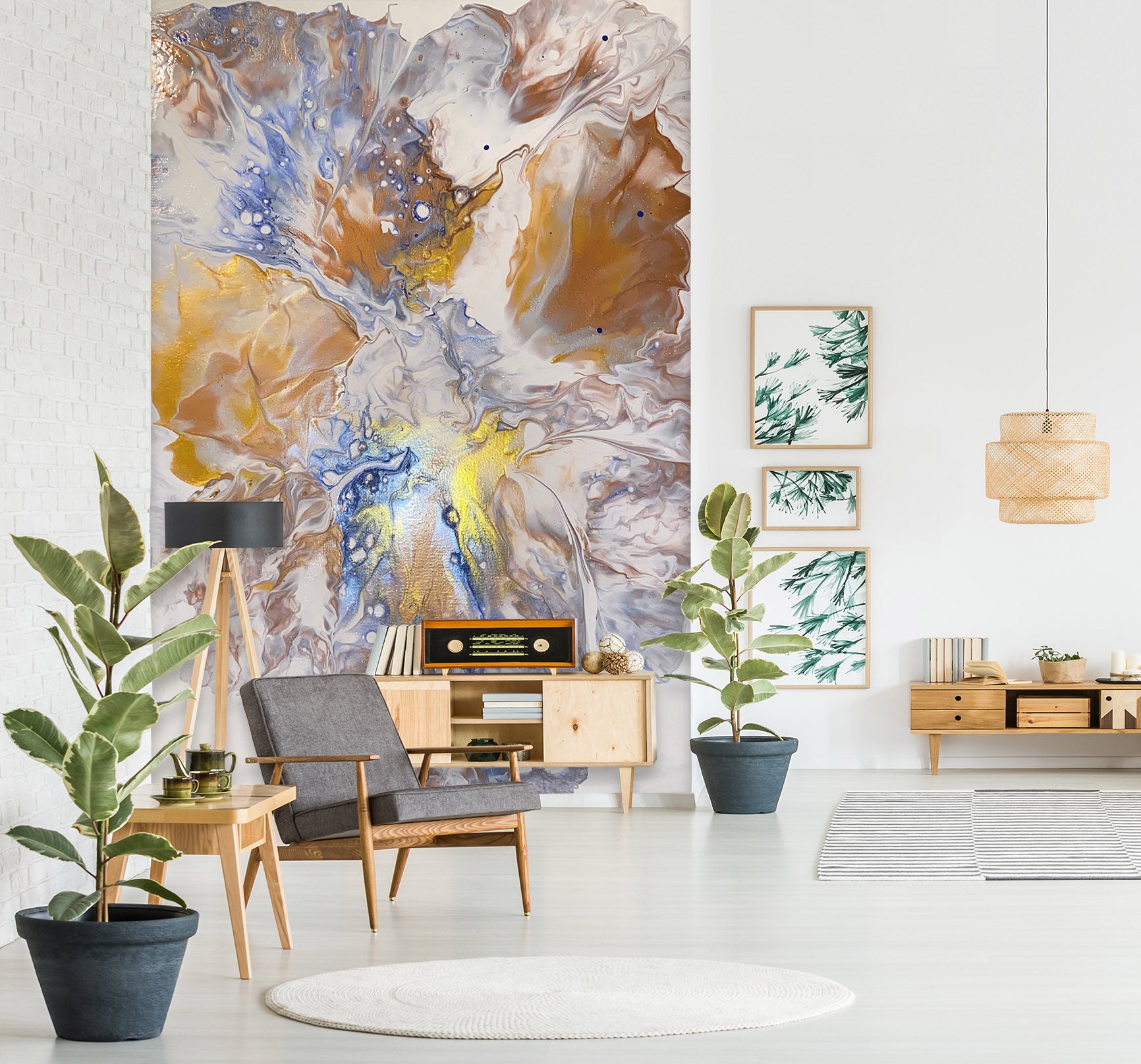 3D Flowers In Water 6899 Valerie Latrice Wall Mural Wall Murals