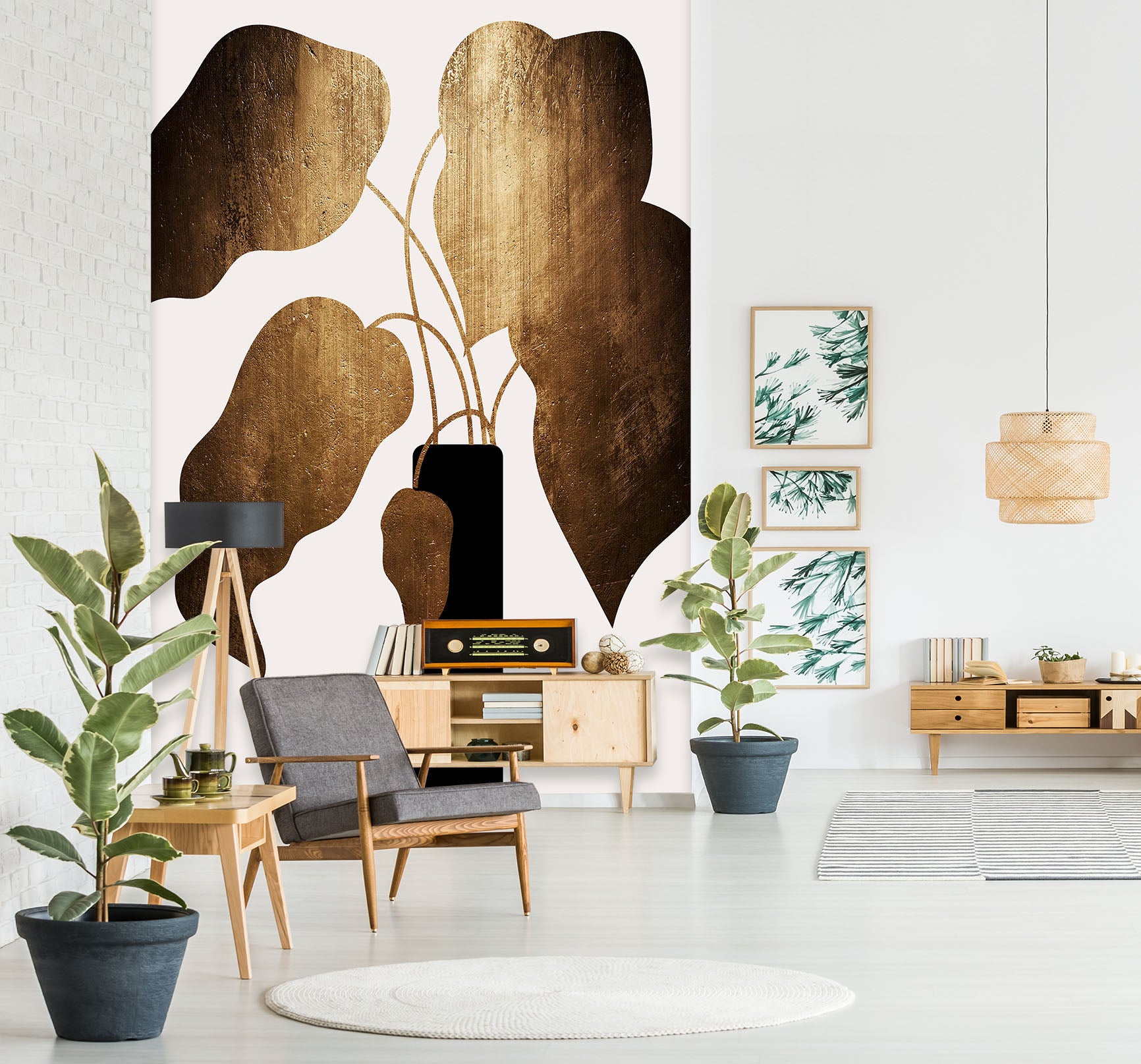 3D Sunny Leaves 1402 Boris Draschoff Wall Mural Wall Murals