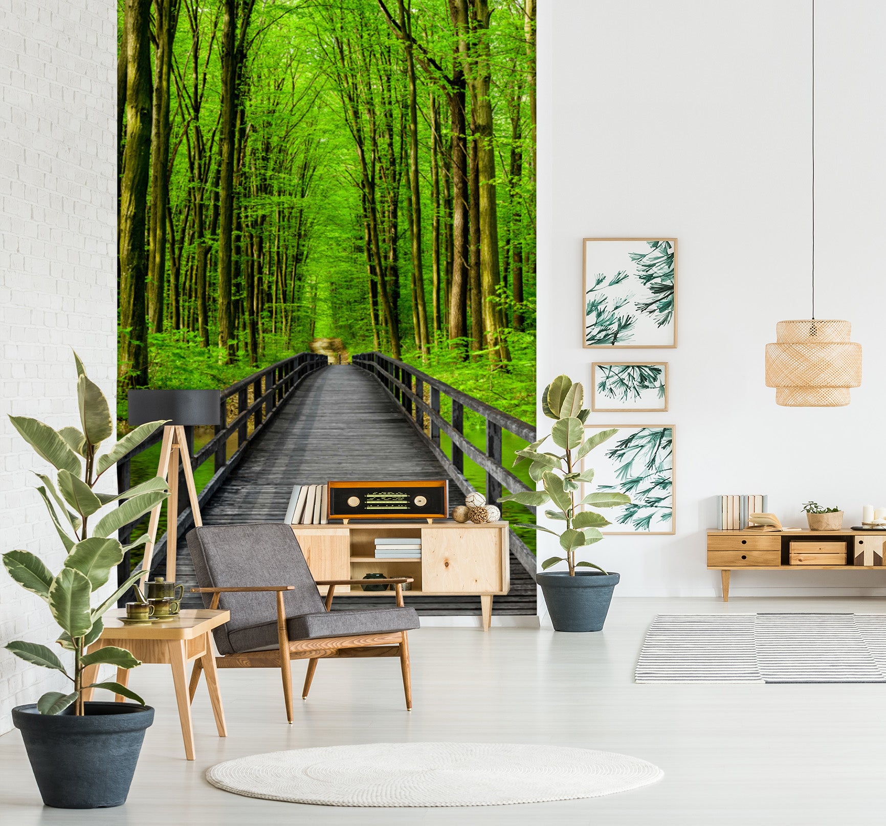 3D Forest Path 1536 Wall Murals