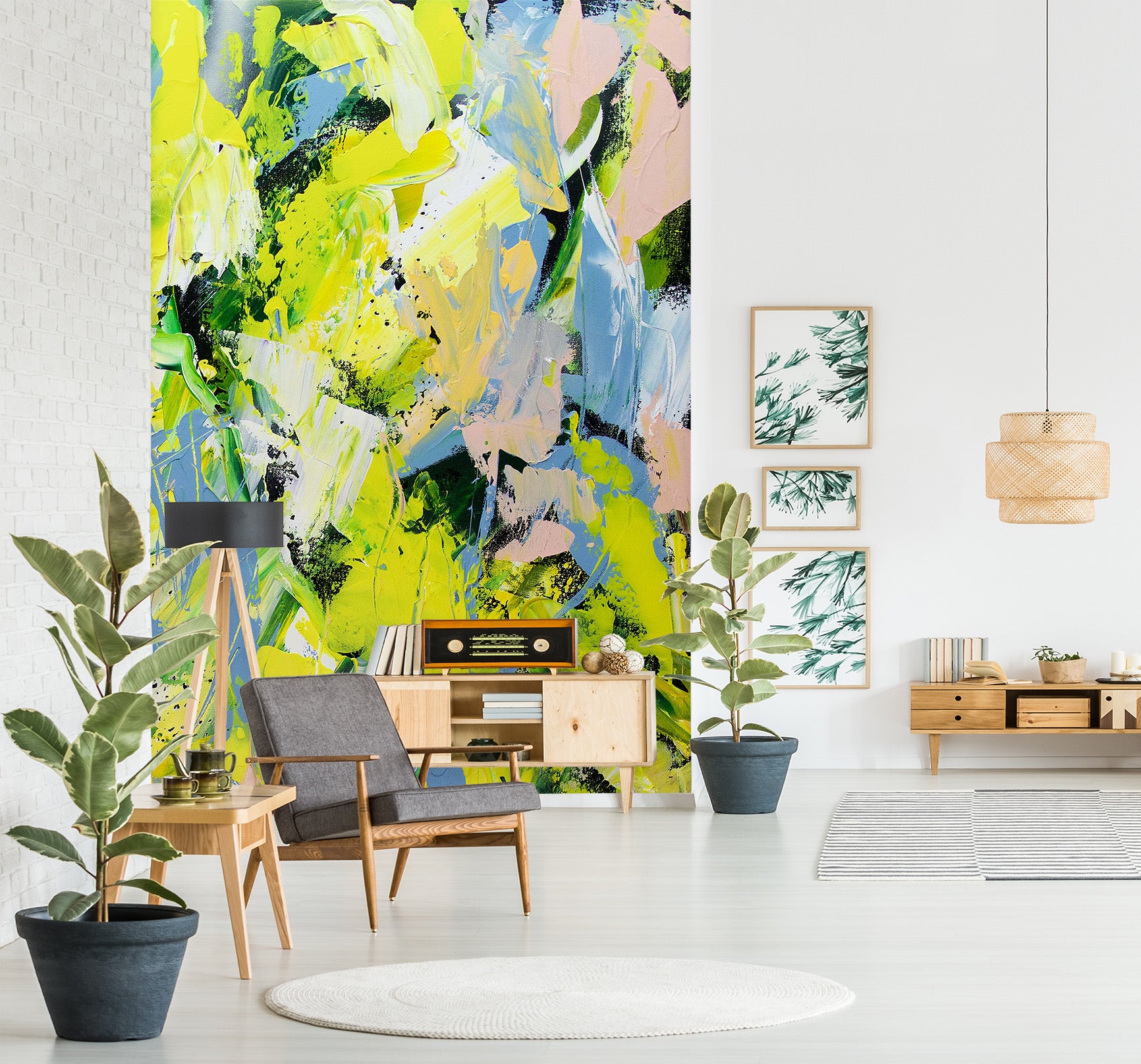 3D Yellow Wild Flowers 278 Allan P. Friedlander Wall Mural Wall Murals