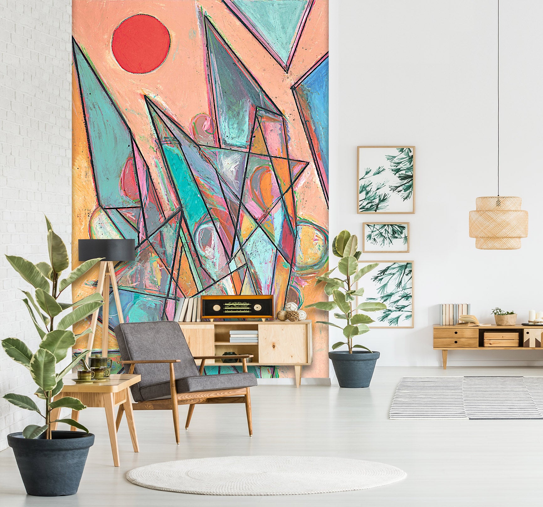 3D Abstract Forest 293 Allan P. Friedlander Wall Mural Wall Murals