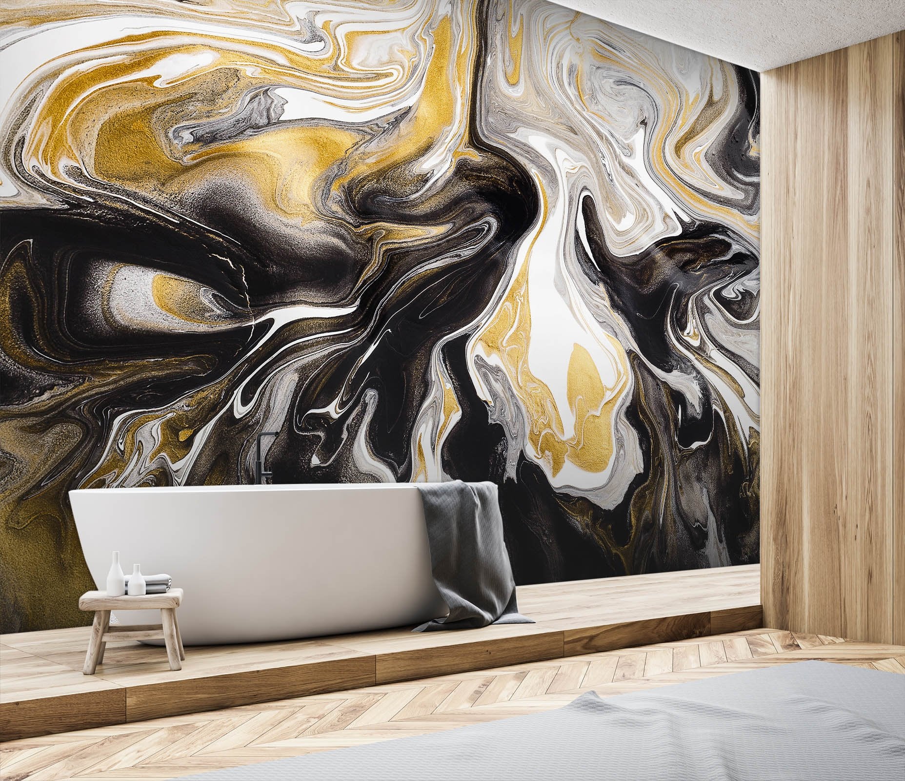 3D Black Abstract Painting 51 Wall Murals Wallpaper AJ Wallpaper 2