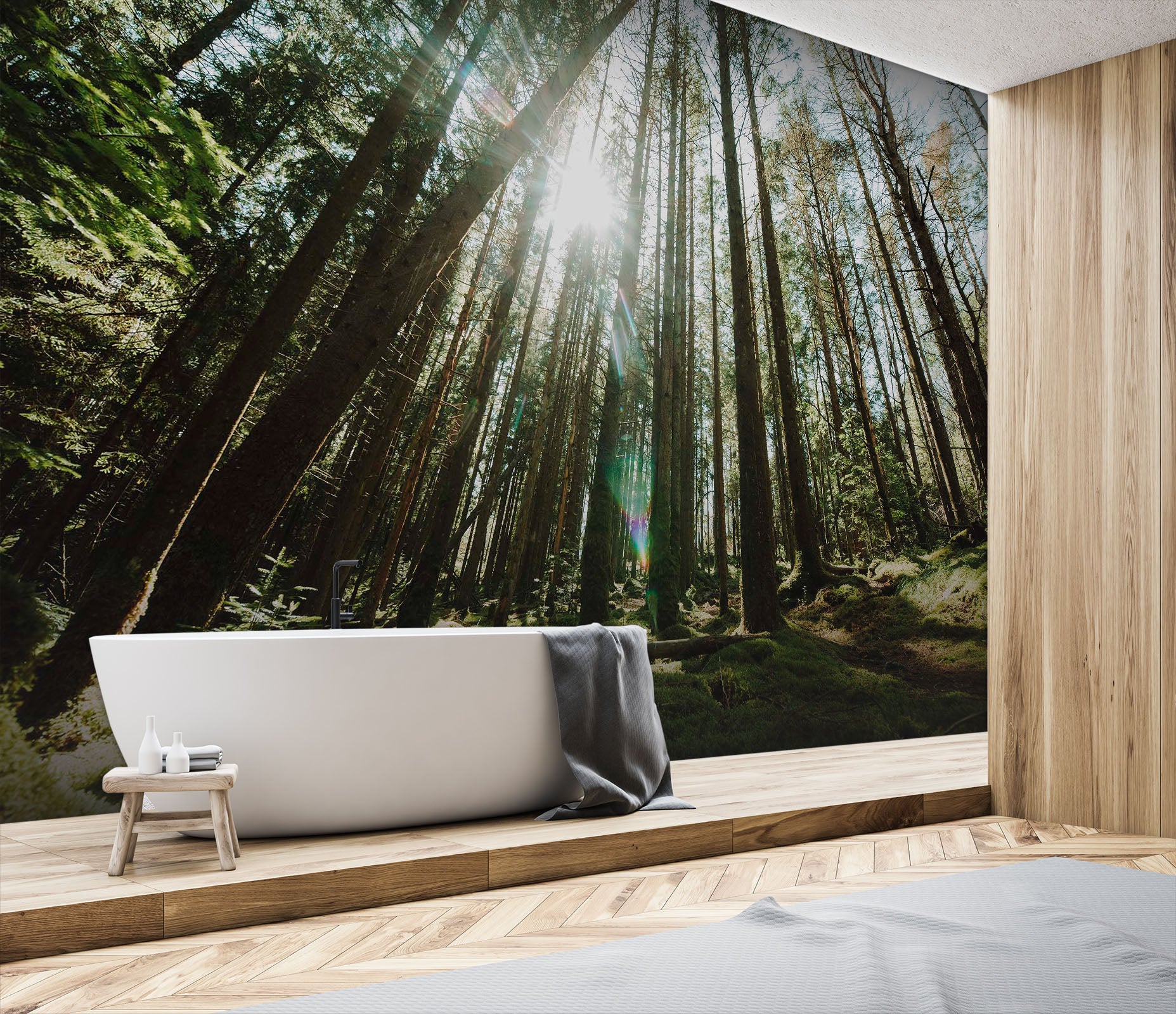 3D Woods Shadow 136 Wall Murals