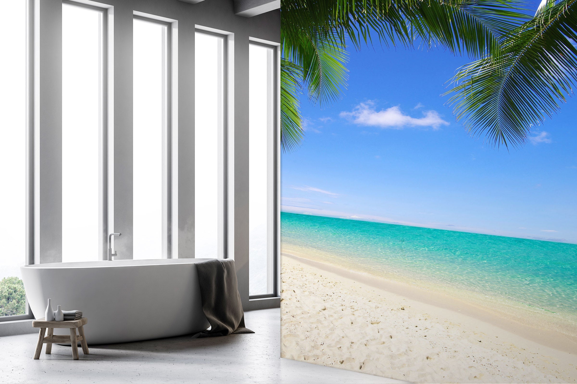 3D White Sand Beach 101 Wall Murals Wallpaper AJ Wallpaper