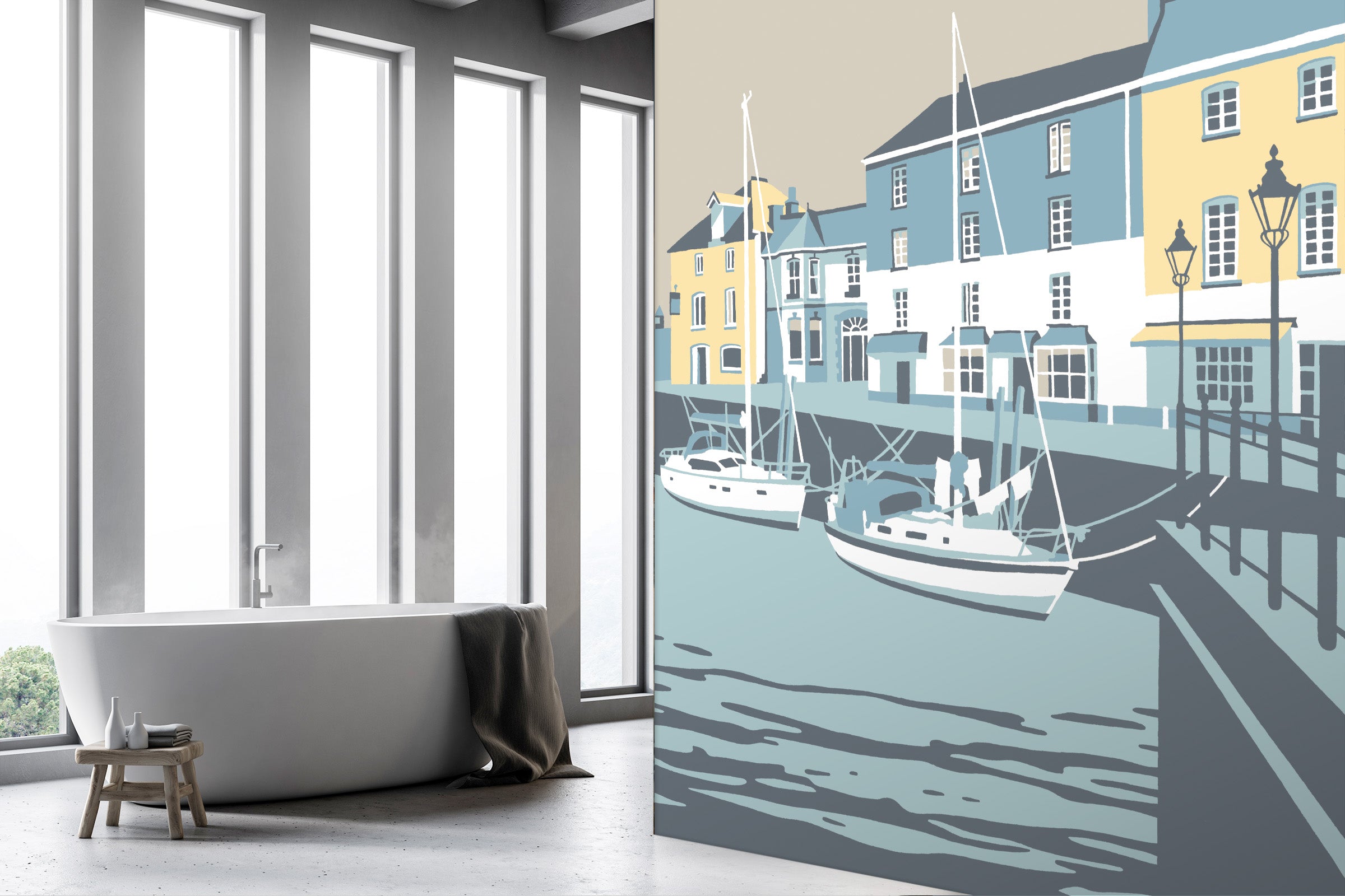 3D Padstow 1034 Steve Read Wall Mural Wall Murals