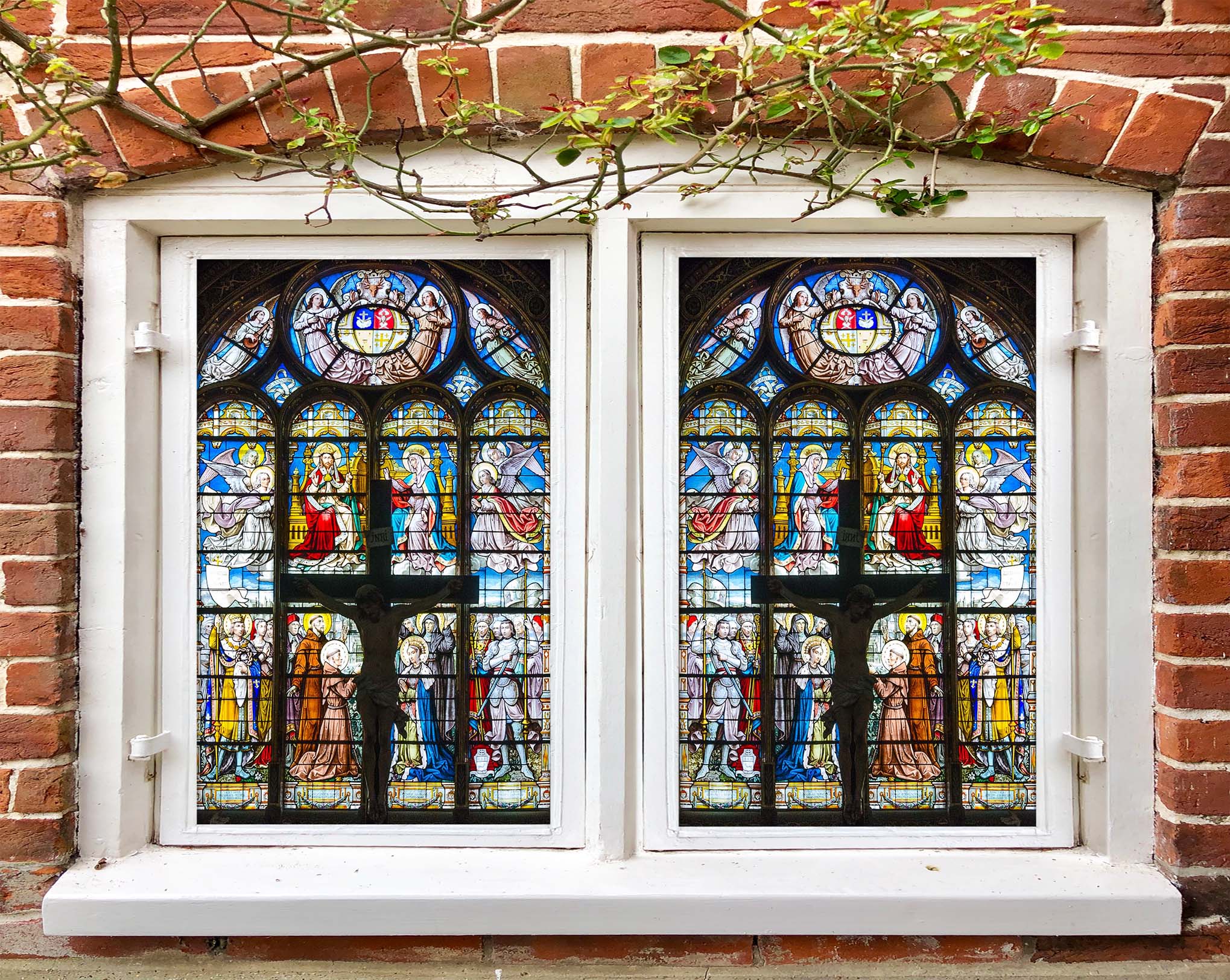 3D Believers Pray 134 Window Film Print Sticker Cling Stained Glass UV Block