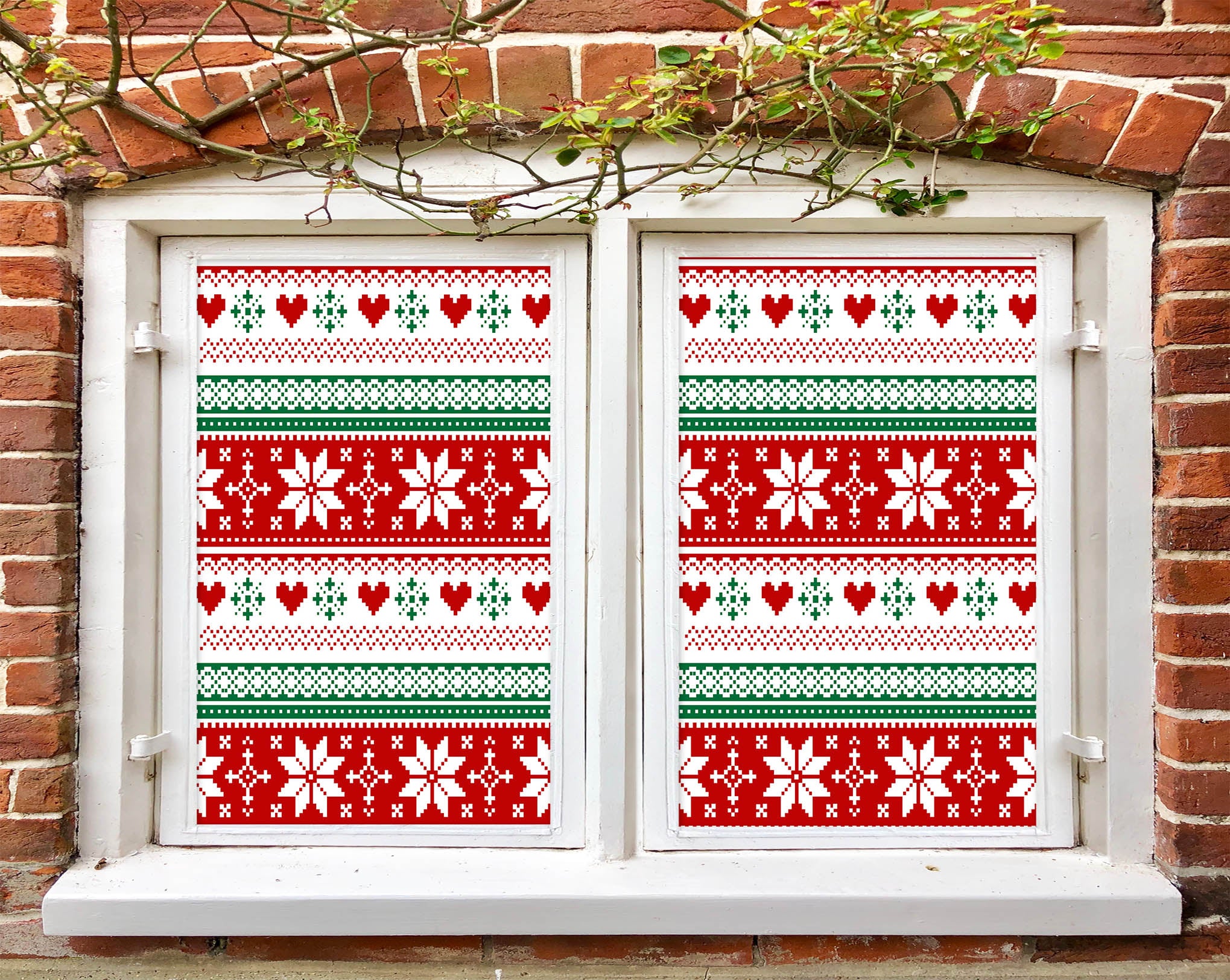 3D Snowflake Pattern 31089 Christmas Window Film Print Sticker Cling Stained Glass Xmas