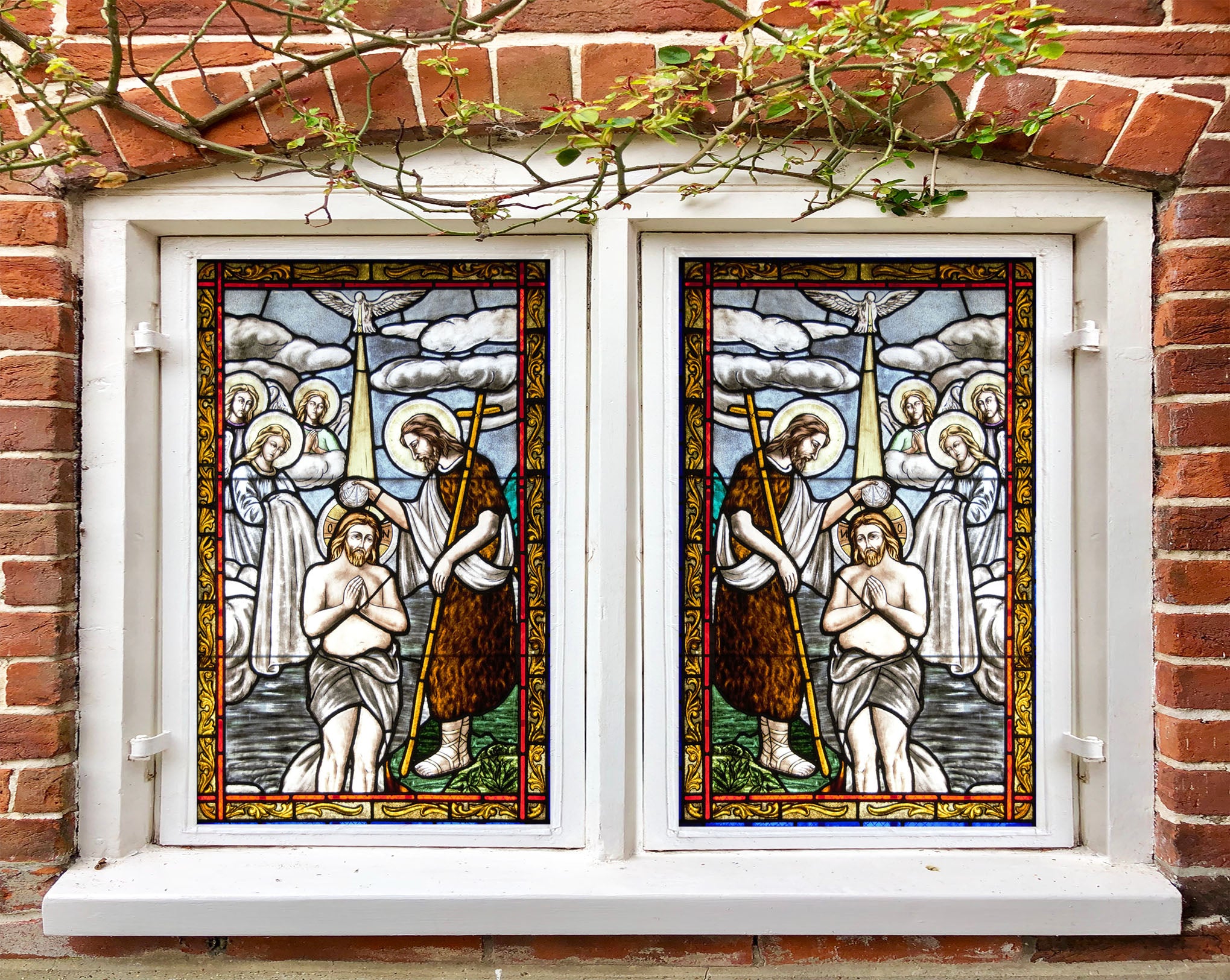 3D Christian Believers 242 Window Film Print Sticker Cling Stained Glass UV Block