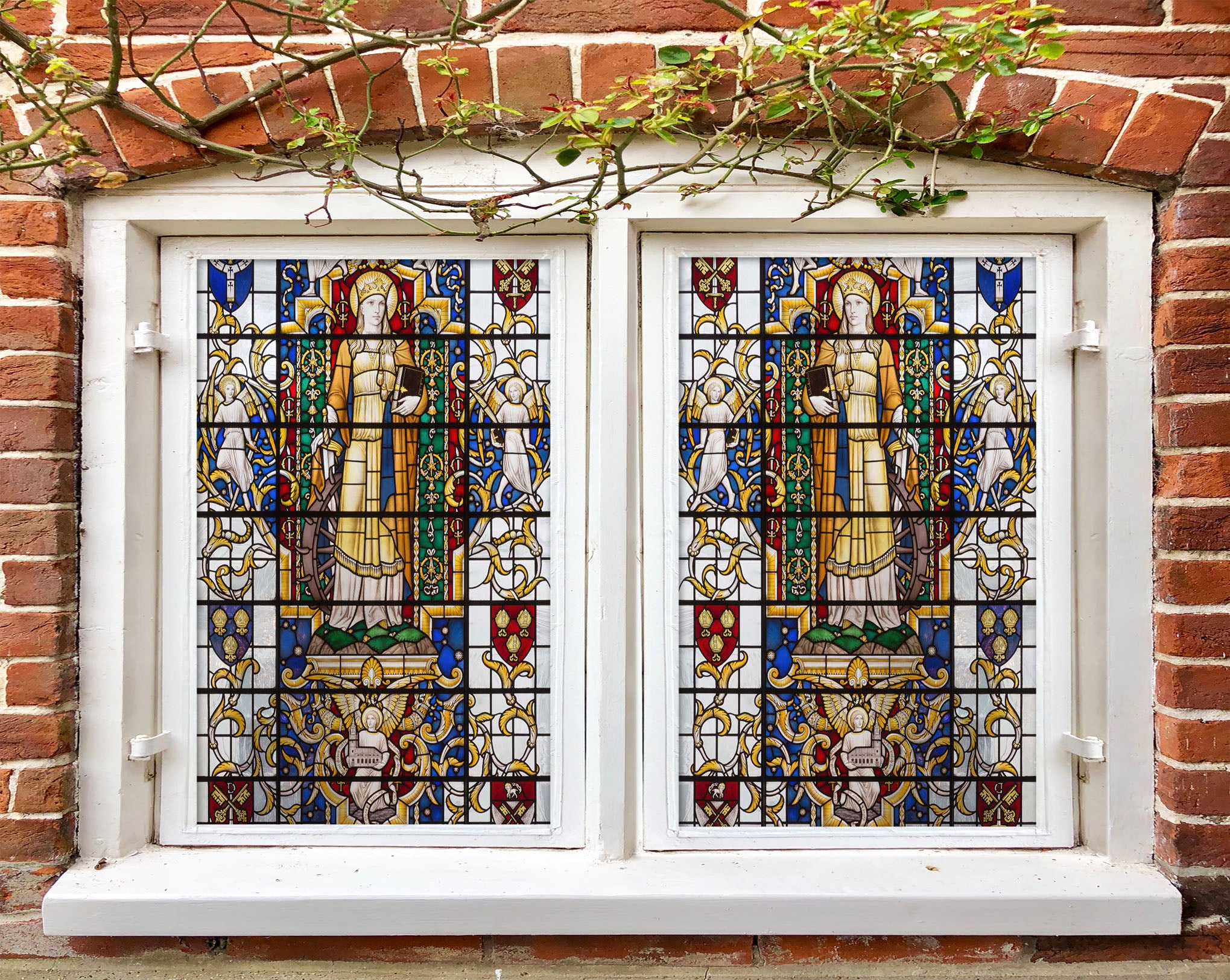 3D Messenger Book 065 Window Film Print Sticker Cling Stained Glass UV Block