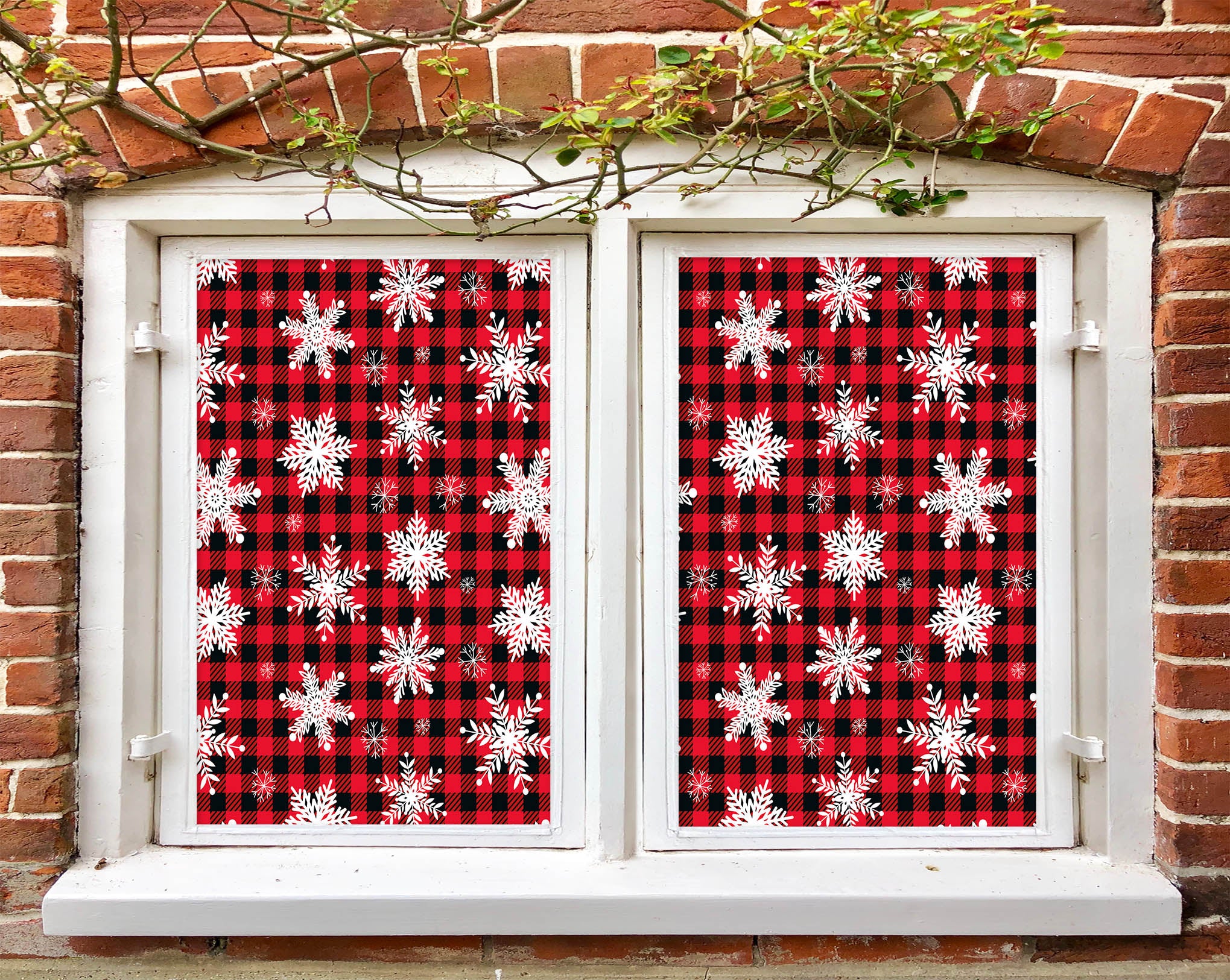 3D Snowflake Pattern 30083 Christmas Window Film Print Sticker Cling Stained Glass Xmas