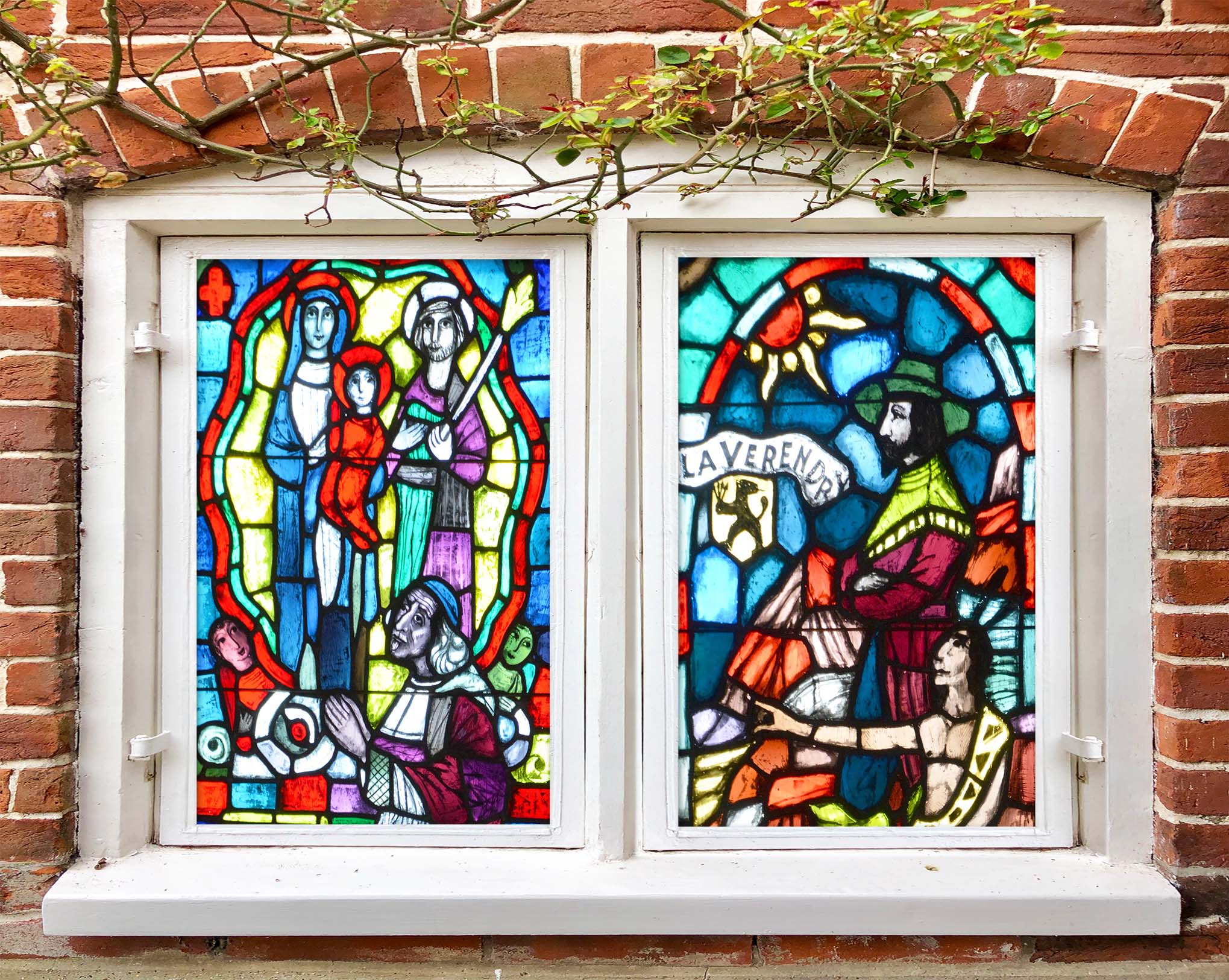 3D Religious Believer 347 Window Film Print Sticker Cling Stained Glass UV Block