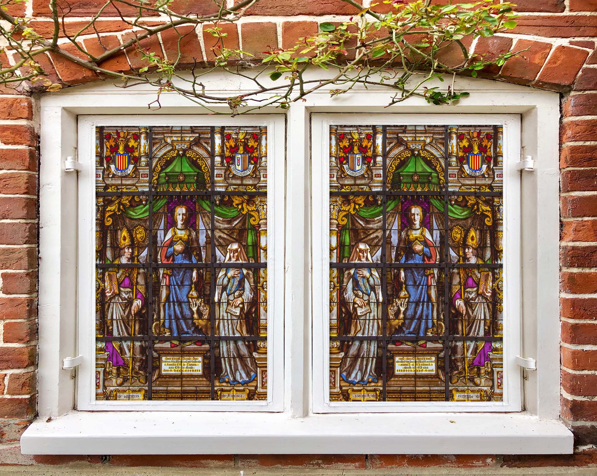 3D Royal Family 138 Window Film Print Sticker Cling Stained Glass UV Block