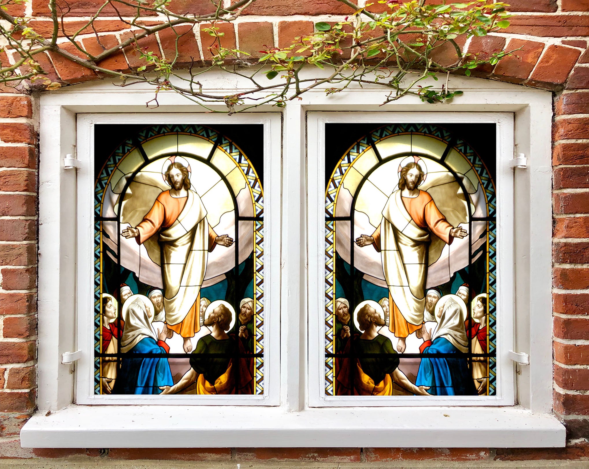 3D Faith Apostle 250 Window Film Print Sticker Cling Stained Glass UV Block