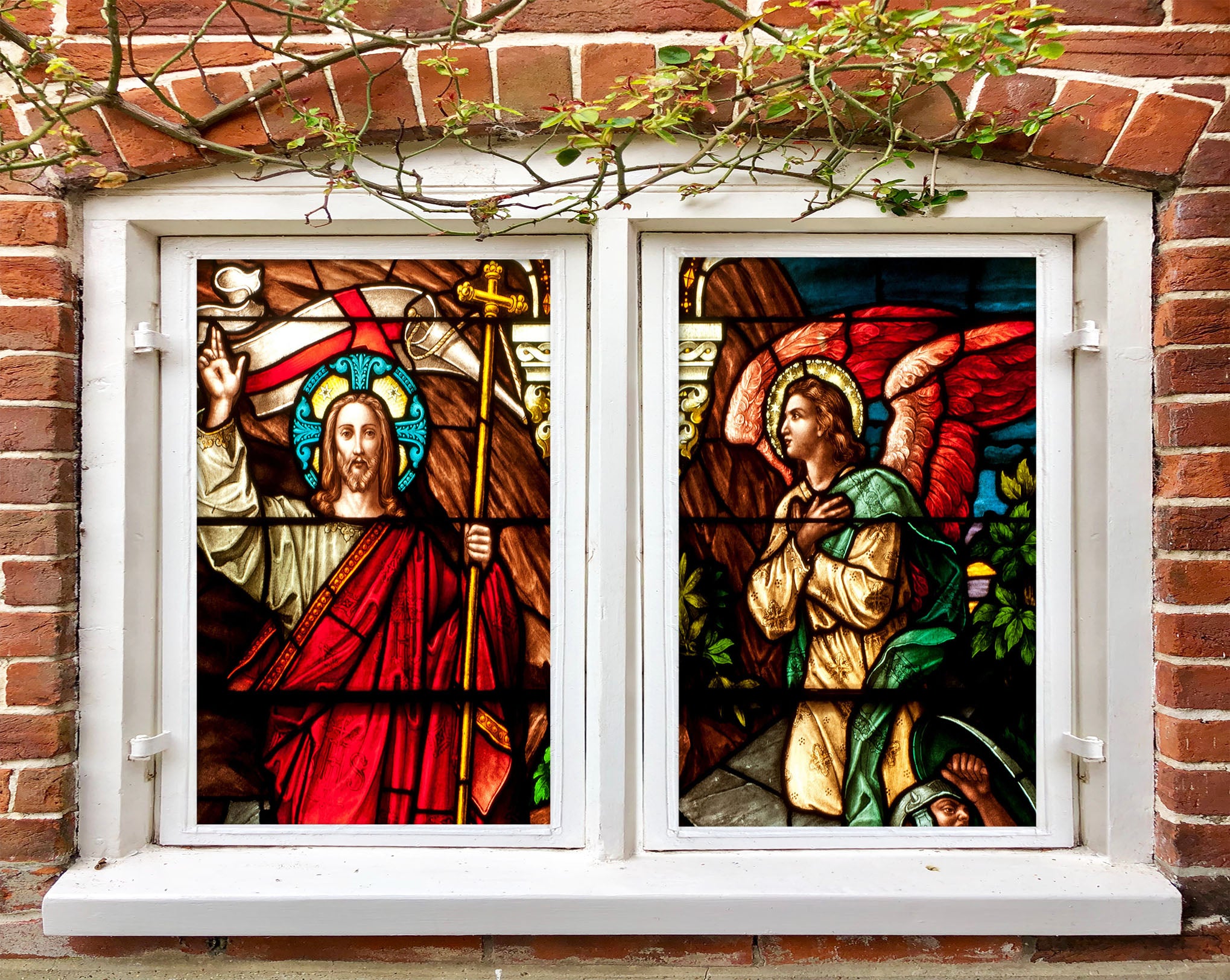 3D Religious Believer 131 Window Film Print Sticker Cling Stained Glass UV Block