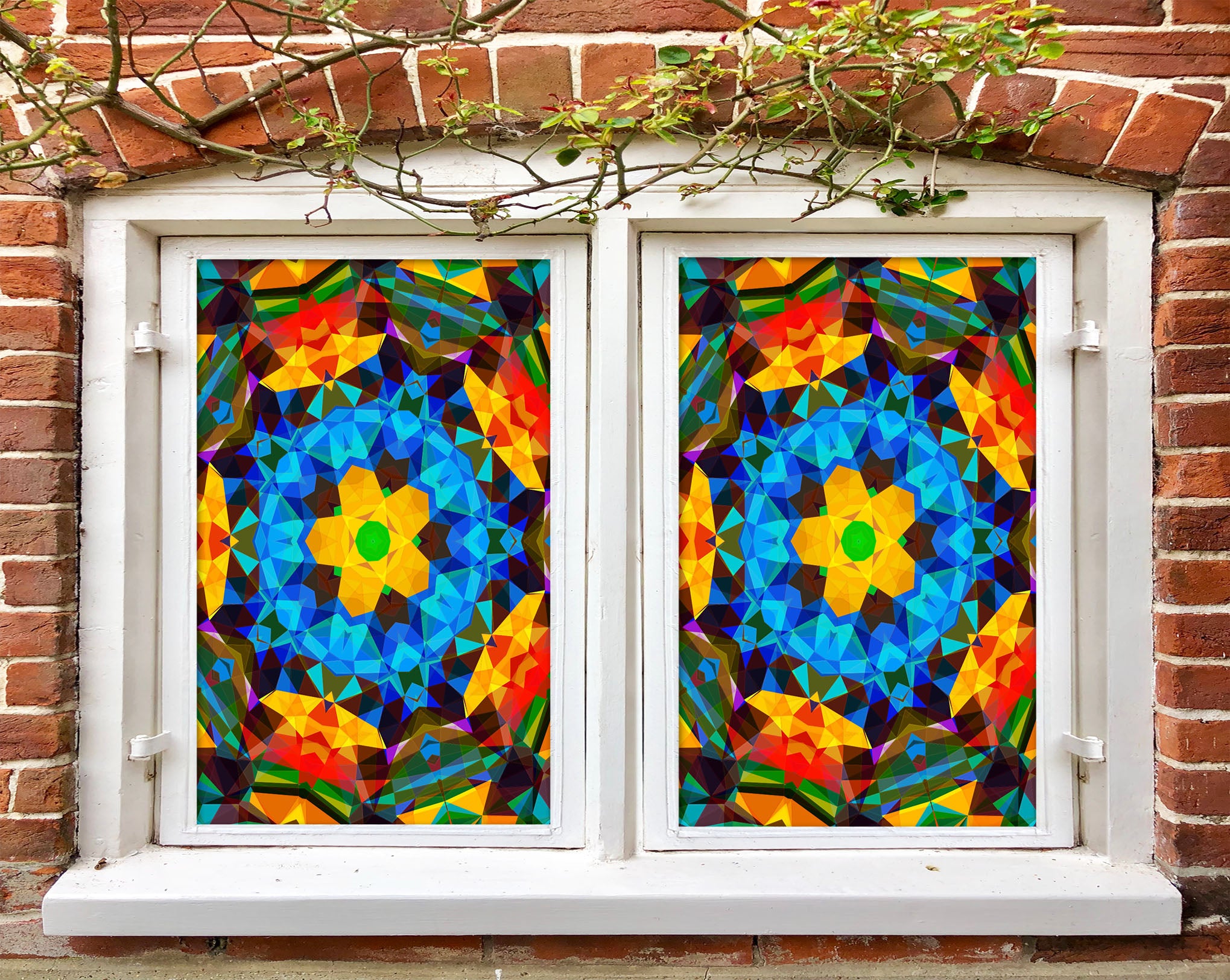 3D Vintage Flower 423 Window Film Print Sticker Cling Stained Glass UV Block