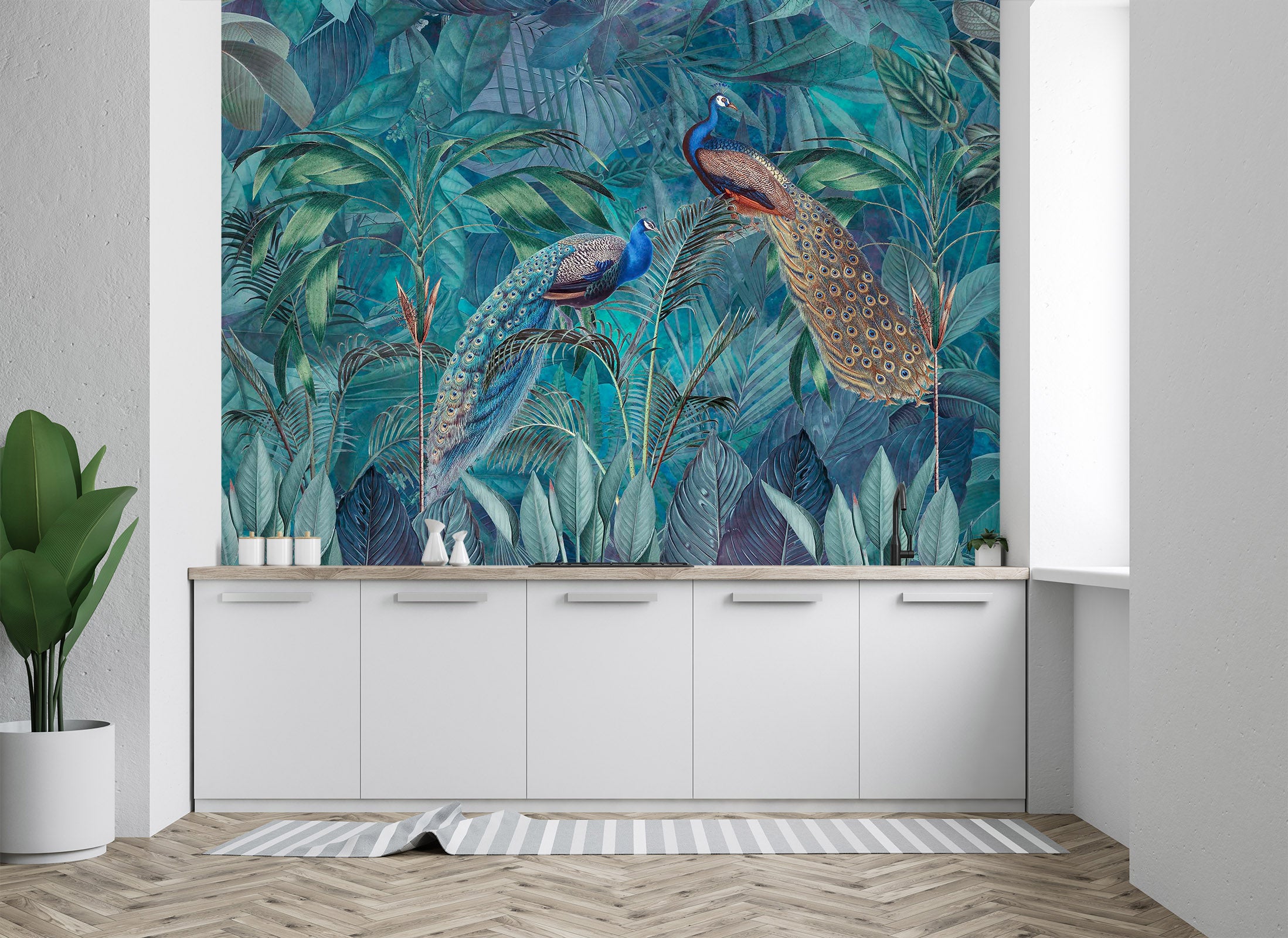 3D Beautiful Peacock 1013 Andrea haase Wall Mural Wall Murals