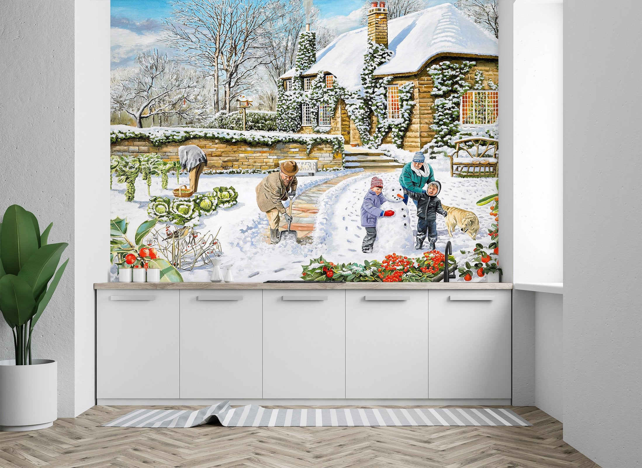 3D A Winter Garden 1003 Trevor Mitchell Wall Mural Wall Murals Wallpaper AJ Wallpaper 2