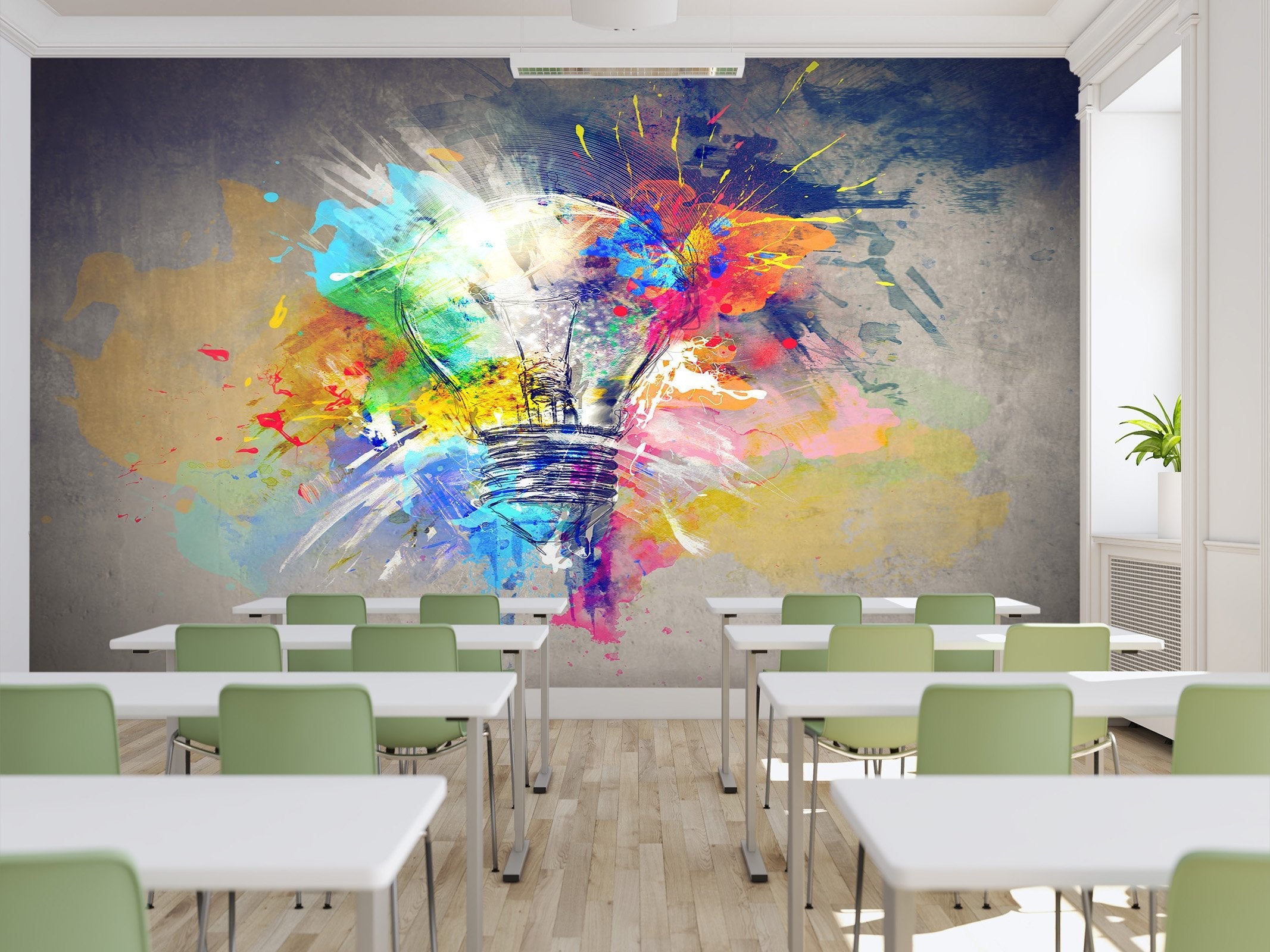 3D colorful light bulb 50 Wall Murals Wallpaper AJ Wallpaper 2
